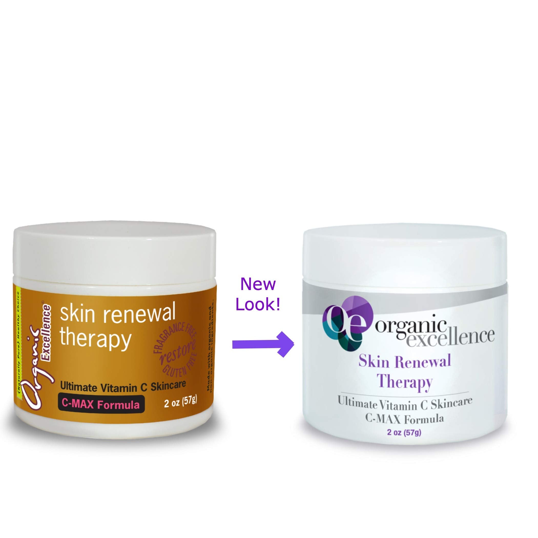 Organic Excellence Skin Renewal Therapy, Vitamin C Face & Neck Cream, Moisturizer to Stimulate Collagen Production and Increase Skin Cell Renewal, Organic Natural Non-Toxic Cruelty-Free 2 oz (57g) Organic Excellence uk supplements