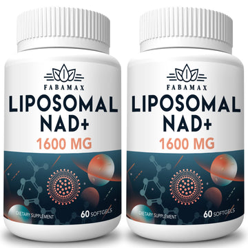 Fabamax 1600 mg Liposomal NAD Supplement, 98% Pure NAD+ Supplement, Superior Absorption, Alternative to Nicotinamide Riboside or NADH to Boost NAD+ for Aging Defense, Energy, Longevity, 120 Softgels Fabamax uk supplements