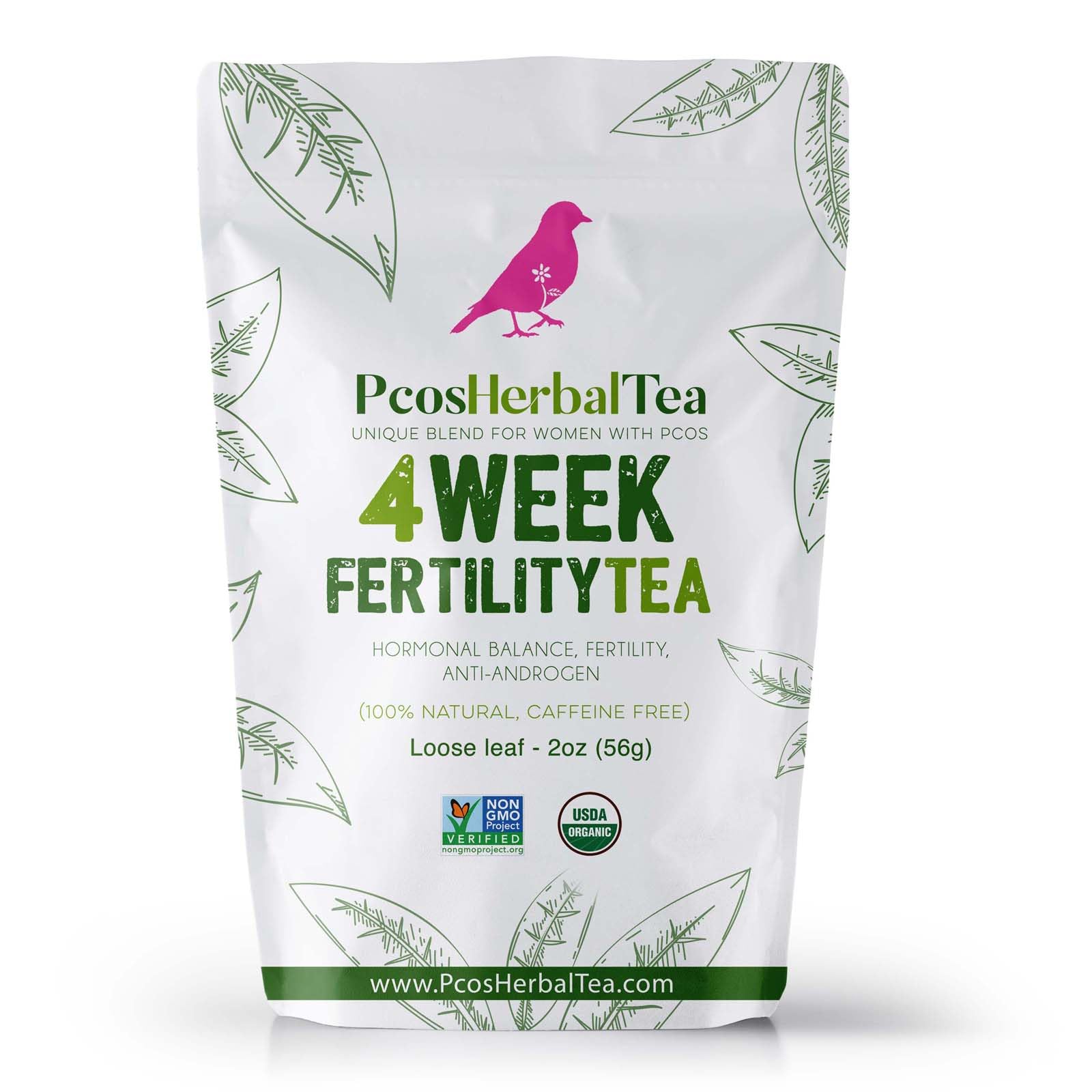 PCOS Cystem Tea with Organic Red Raspberry Leaf, Vitex, Spearmint Tea Supports Fertility PCOS Herbal Tea uk supplements