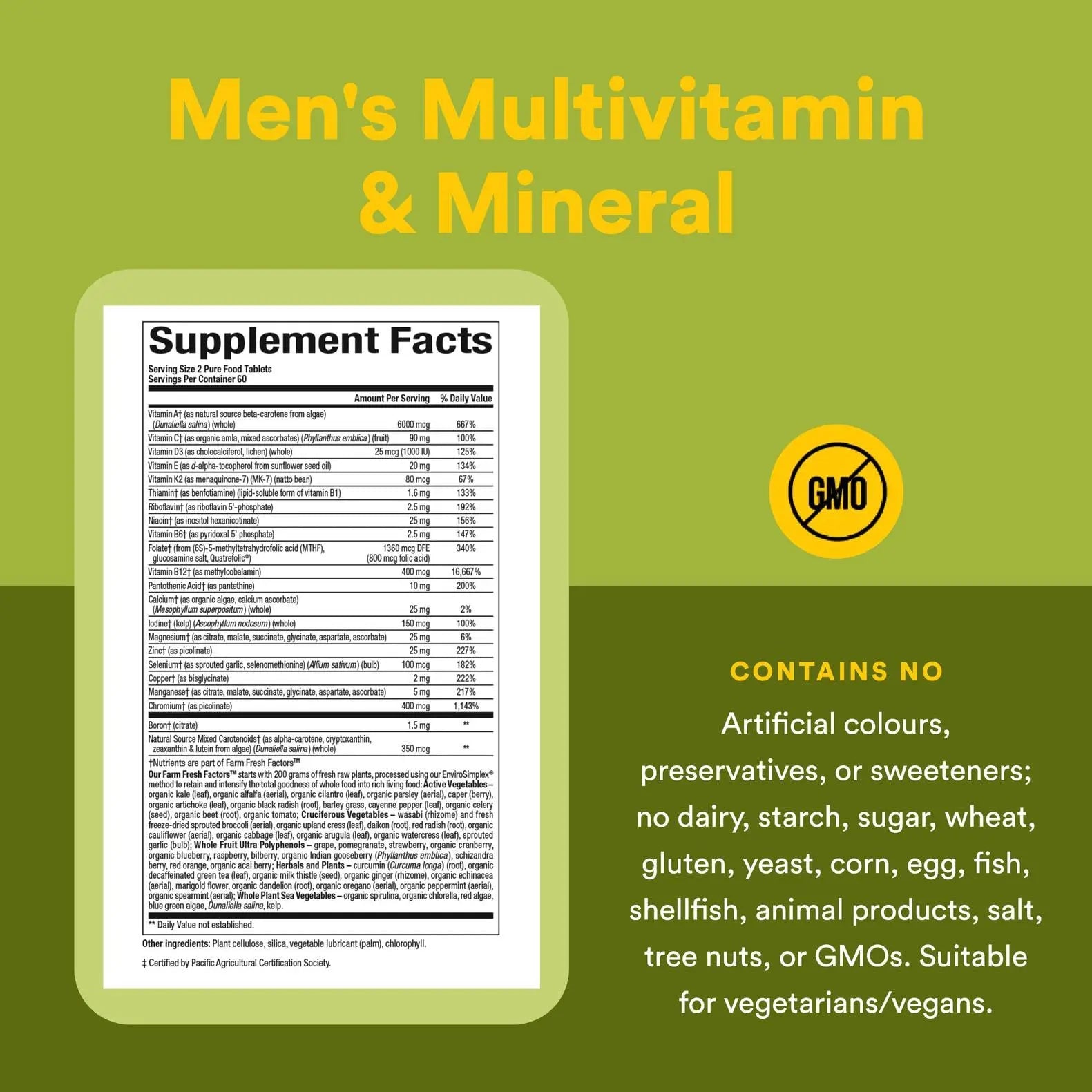 Natural Factors Whole Earth & Sea Men's Multivitamin s& Mineral, 1 Serving Contains Nutrition Equivalent to ½ lb of Veggies, 120 Tablets Natural Factors uk supplements