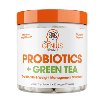 Genius Probiotics for Weight Loss with Green Tea Extract - Fat Burner Supplement & Digestive The Genius Brand uk supplements