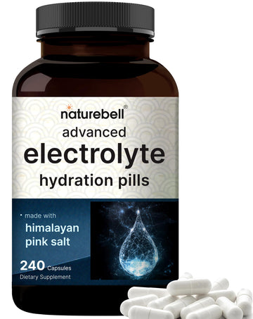 Advanced Electrolyte Pills, 240 Capsules | Salt Pills with Electrolytes for Fasting Hydrating | Made with Himalayan Pink Salt, Sodium, Potassium, Magnesium & More – Keto NatureBell uk supplements