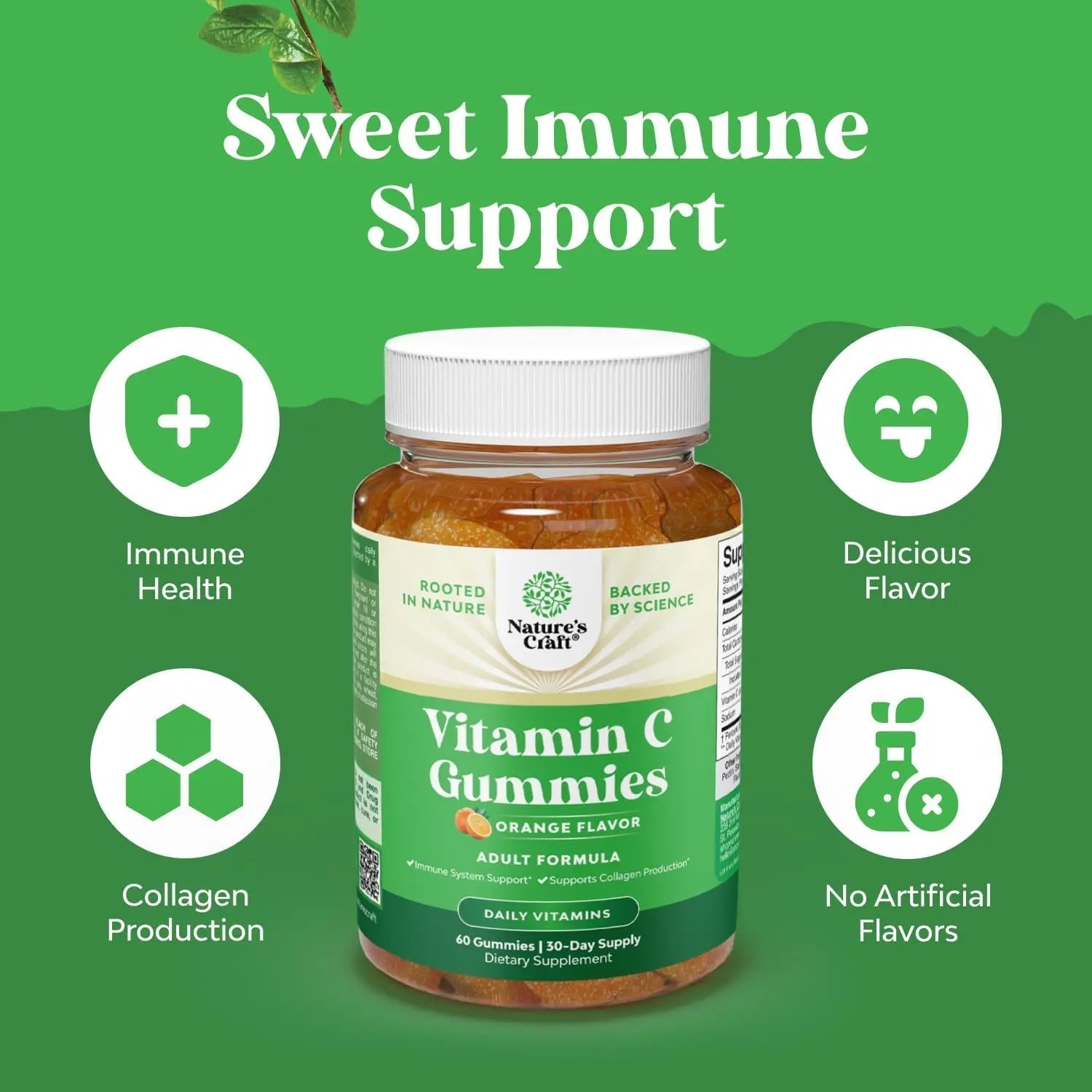 Bundle of Multivitamin Gummies for Adults - Vitamin Gummy for Energy and Immunity - Halal and Chewable Vitamin C Gummies for Adults Natures Craft uk supplements