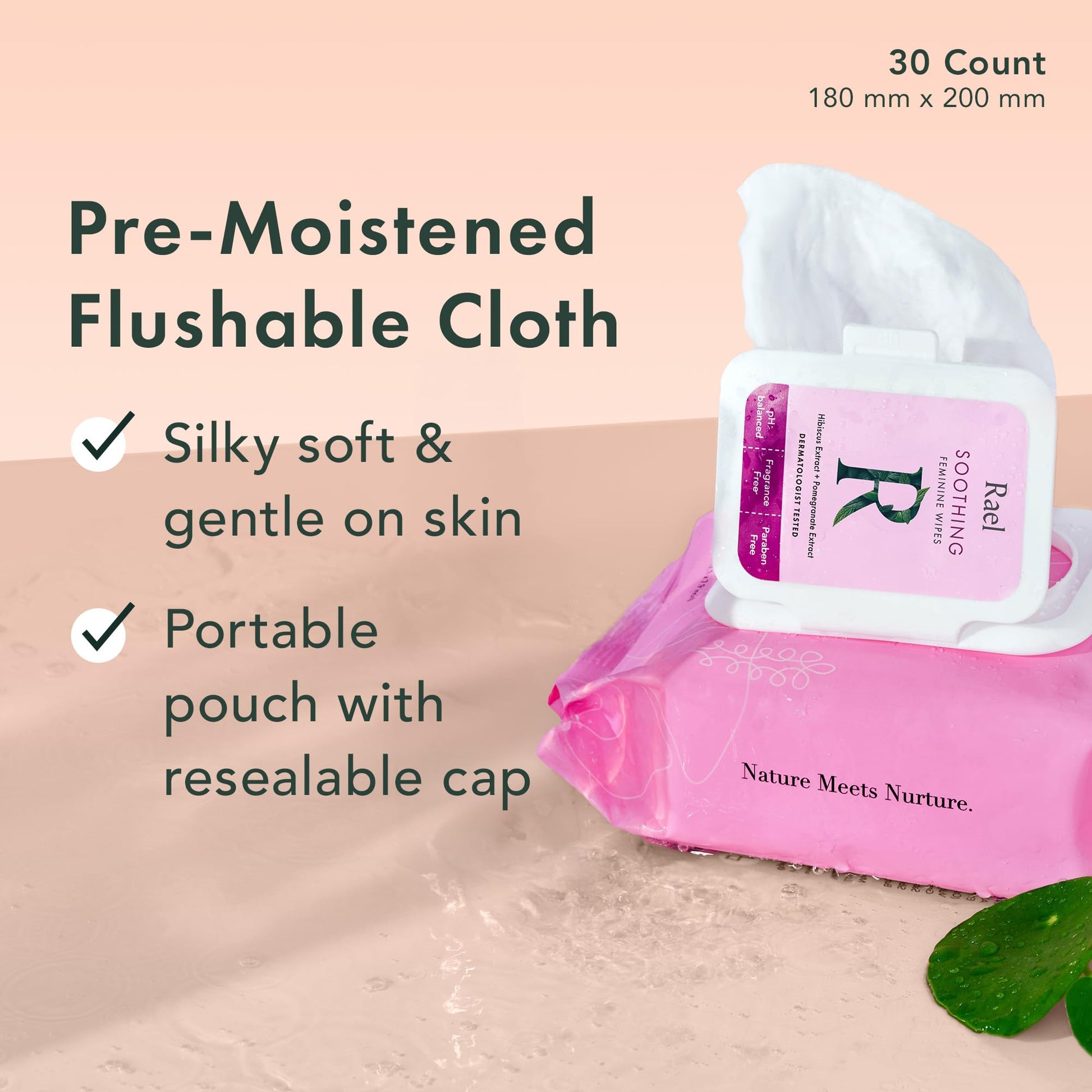 Rael Feminine Wipes, Soothing Wipes for Women - pH Balance, Clean Ingredients, All Skin Types Rael uk supplements
