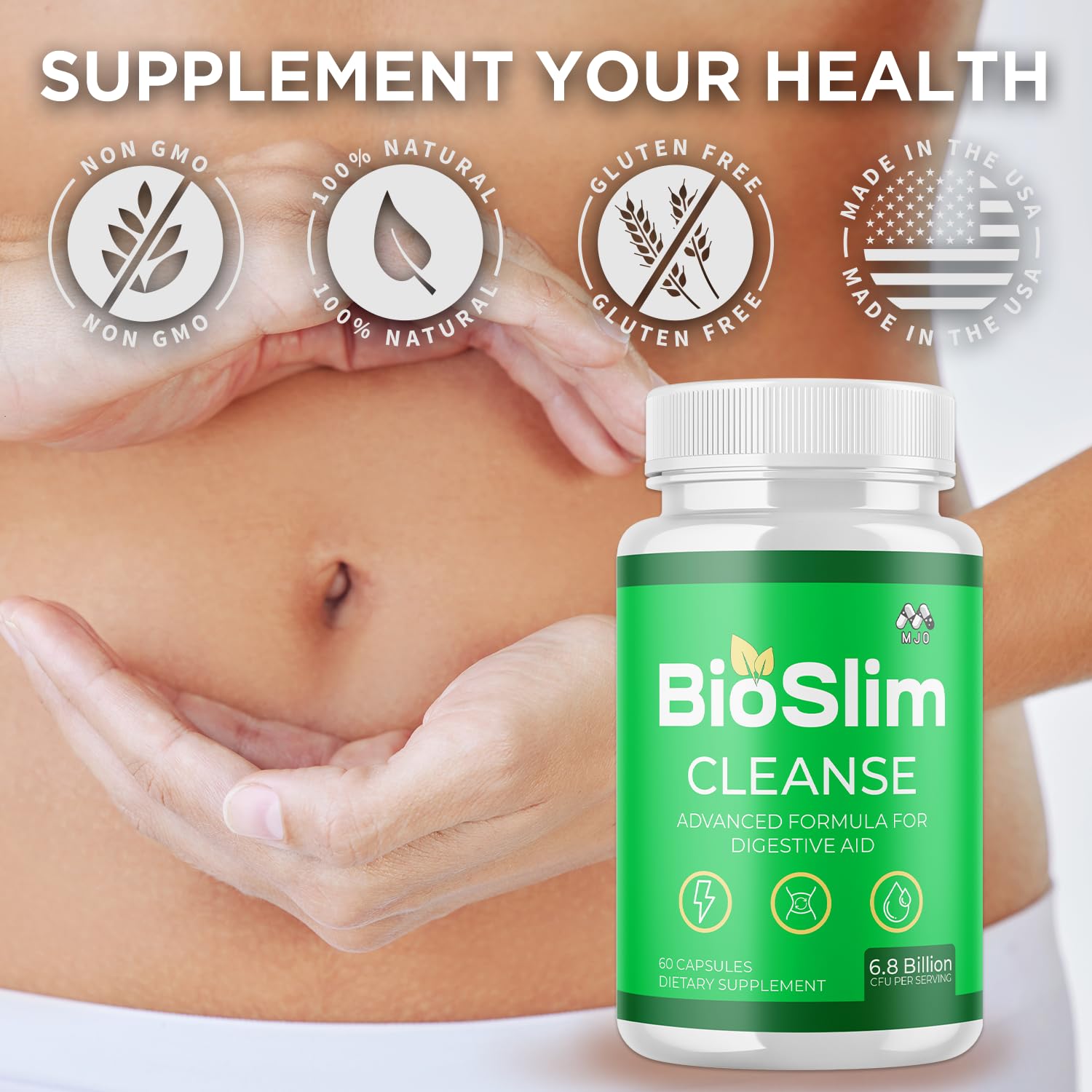 (3 Pack) Bioslim Cleanse Capsules, Official Bioslim Cleanse Supplement Pills with All Natural Ingredients, Advanced Active Health Lifestyle Formula with Premium Vitamins for Women & Men (180 Capsules) MJO uk supplements