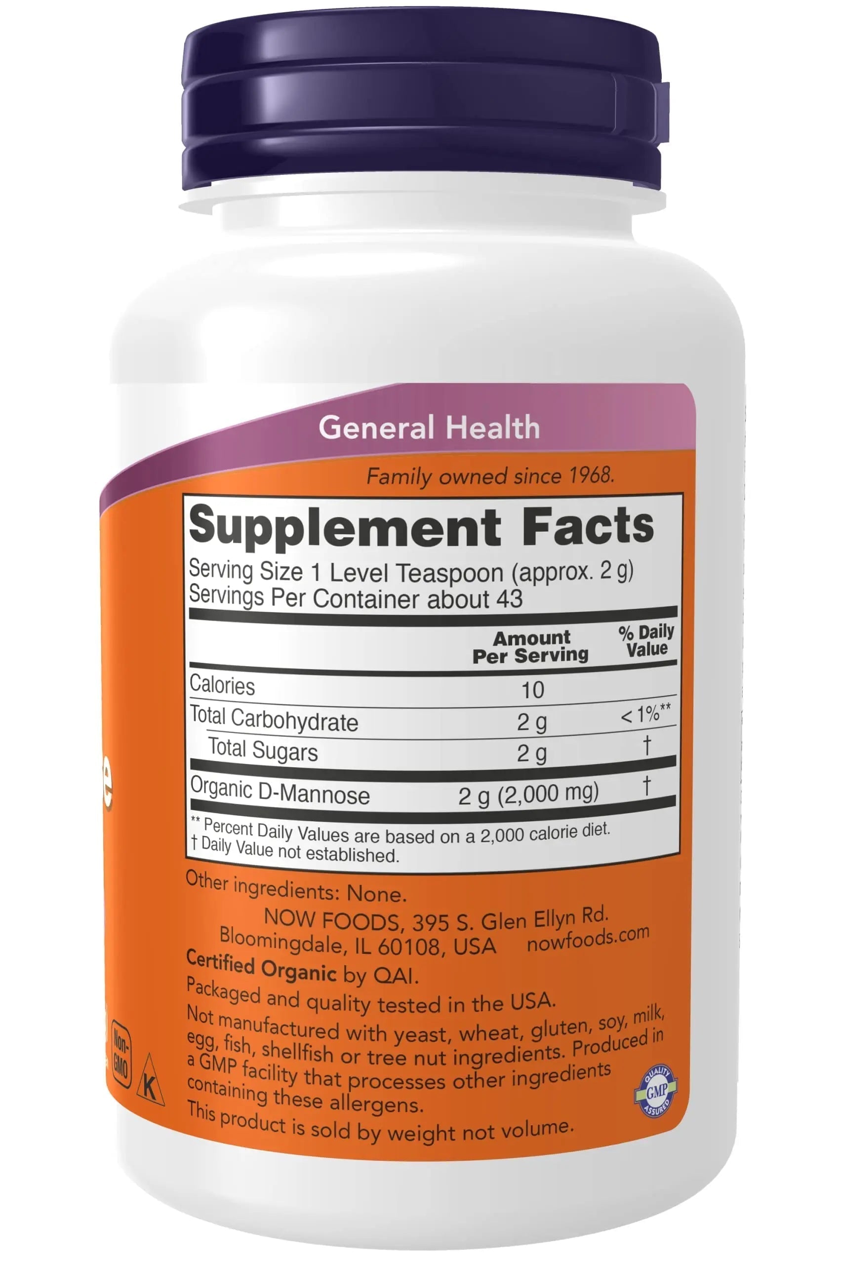 NOW Foods, D-Mannose Pure Powder, 3 oz (85 g) NOW Foods uk supplements