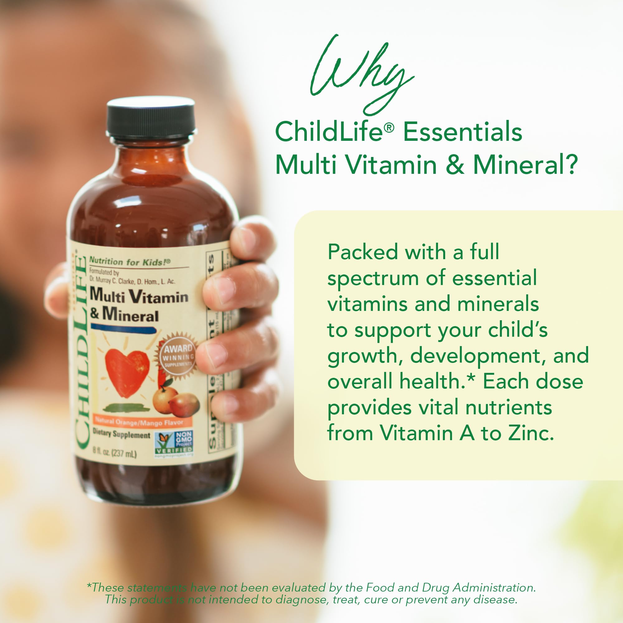 CHILDLIFE ESSENTIALS Kids Multivitamin & Mineral - Kids Vitamins, Liquid Multivitamin for Kids, Toddler Multivitamins, Liquid Vitamins, Baby Multivitamin - Natural Orange & Mango, 8 Fl Oz (Pack of 4) CHILDLIFE ESSENTIALS uk supplements