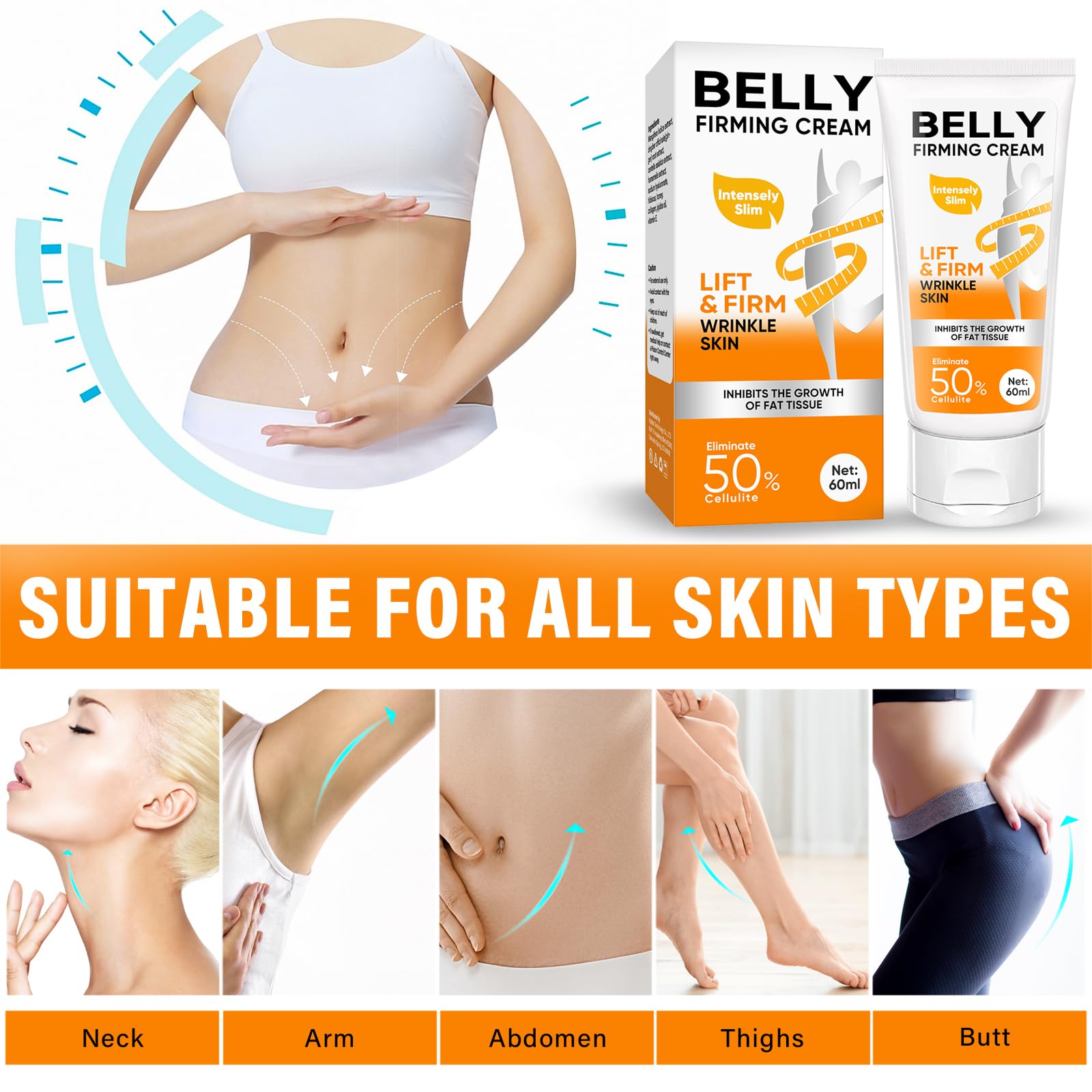 B Flat Belly Firming Cream, Skin Tightening & Cellulite Cream, Moisturizing Firming Lotion Weeping Willow Oil Co uk supplements