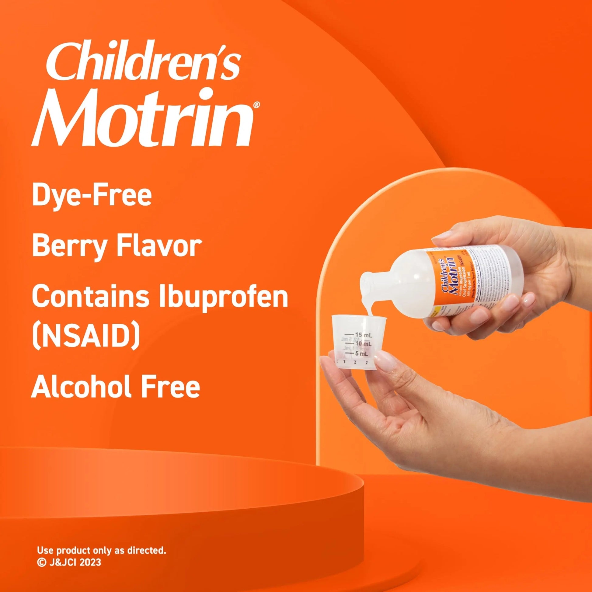 Children's Motrin Oral Suspension 100mg Ibuprofen Medicine, NSAID Fever Reducer & Pain Reliever for Minor Aches & Pains Due to Cold & Flu, Dye Free, Alcohol-Free, Berry Flavored, 8 fl. oz Motrin uk supplements