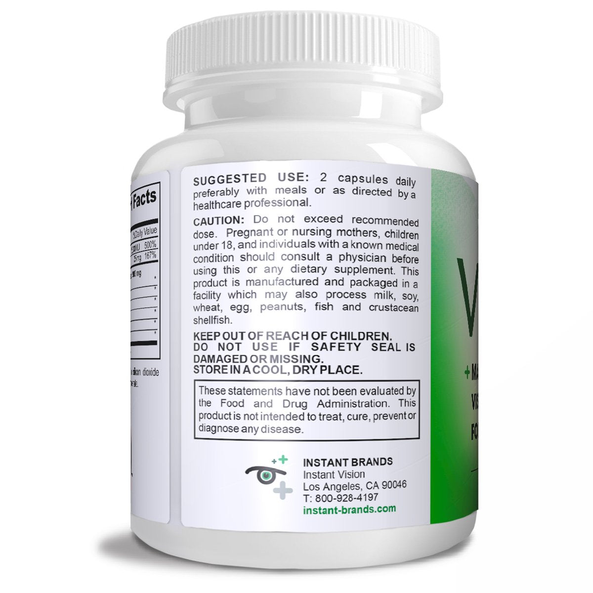 Vision Complete Natural Eye Support Formula Maximum Strength Vision Support Blend of Lutein in One Daily Vision Supplement. Instant Brands uk supplements