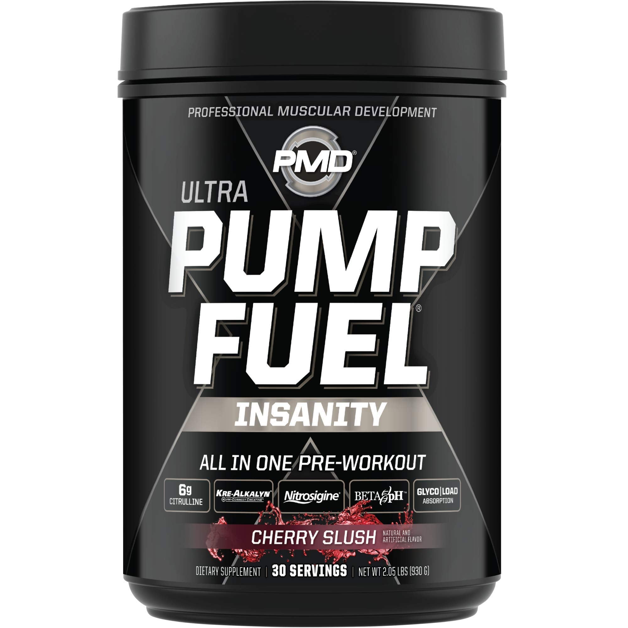 PMD Sports Ultra Pump Fuel Insanity - Pre Workout – Cherry Slush (30 Servings) PMD uk supplements