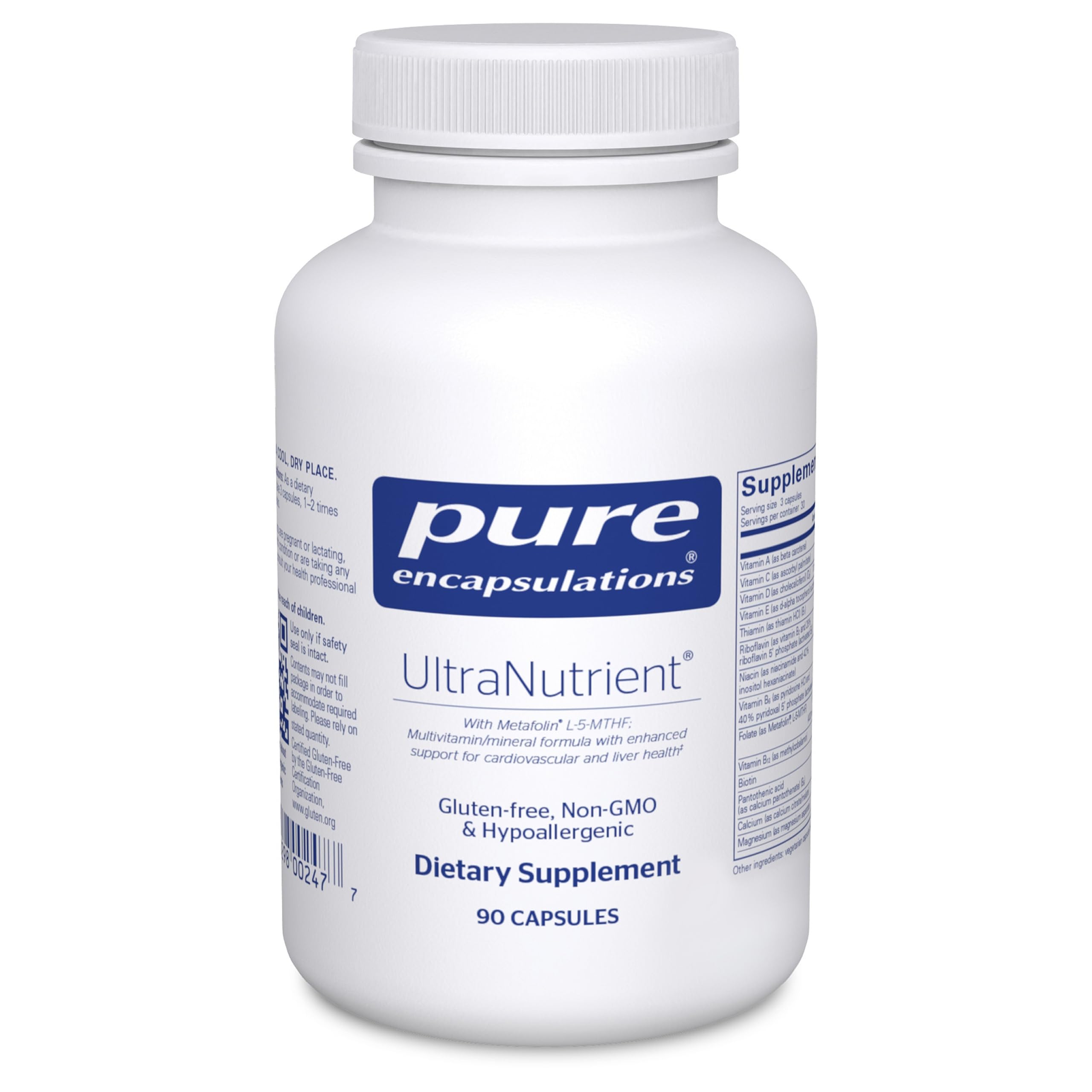 Pure Encapsulations UltraNutrient - Minerals & Multivitamins - Supports Liver & Heart Health* - Supplement for Antioxidants - with Vitamin C, CoQ10 - Non-GMO * Gluten-Free - 90 Capsules Pure Encapsulations uk supplements