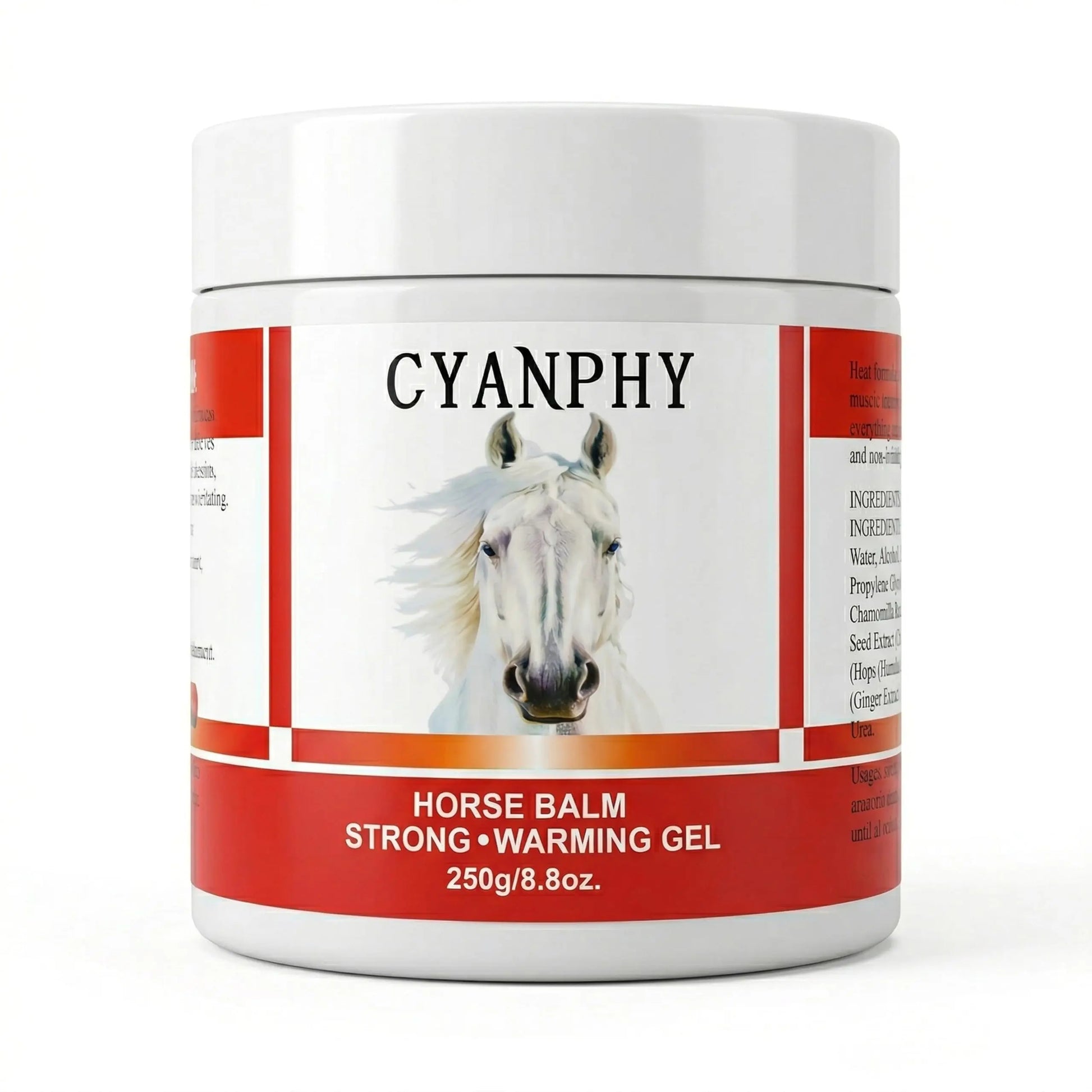 CYANPHY 250g Unisex Adult Extra Strong Horse Balm Joint Massage Cream with Fresh Scent for Muscle & Joint Massage Body for Warming Massage Gel for Hands, Feet, Legs, Knees, Waist for People CYANPHY uk supplements