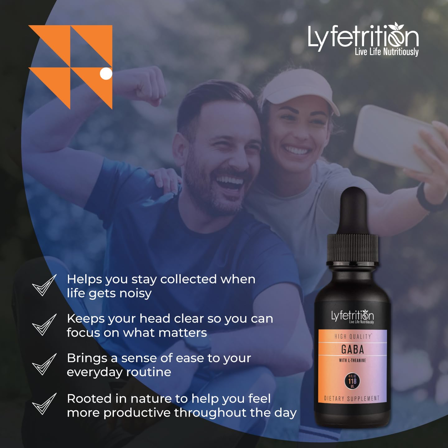 Lyfetrition GABA with L-Theanine, Ginkgo Biloba (Salisburia biloba) Extract, Organic Peruvian MACA Root (Lepidium meyenii) Extract, 118 ml, 4 FL Oz Liquid, 220 Servings, Made in USA, Quick Absorption Lyfetrition uk supplements