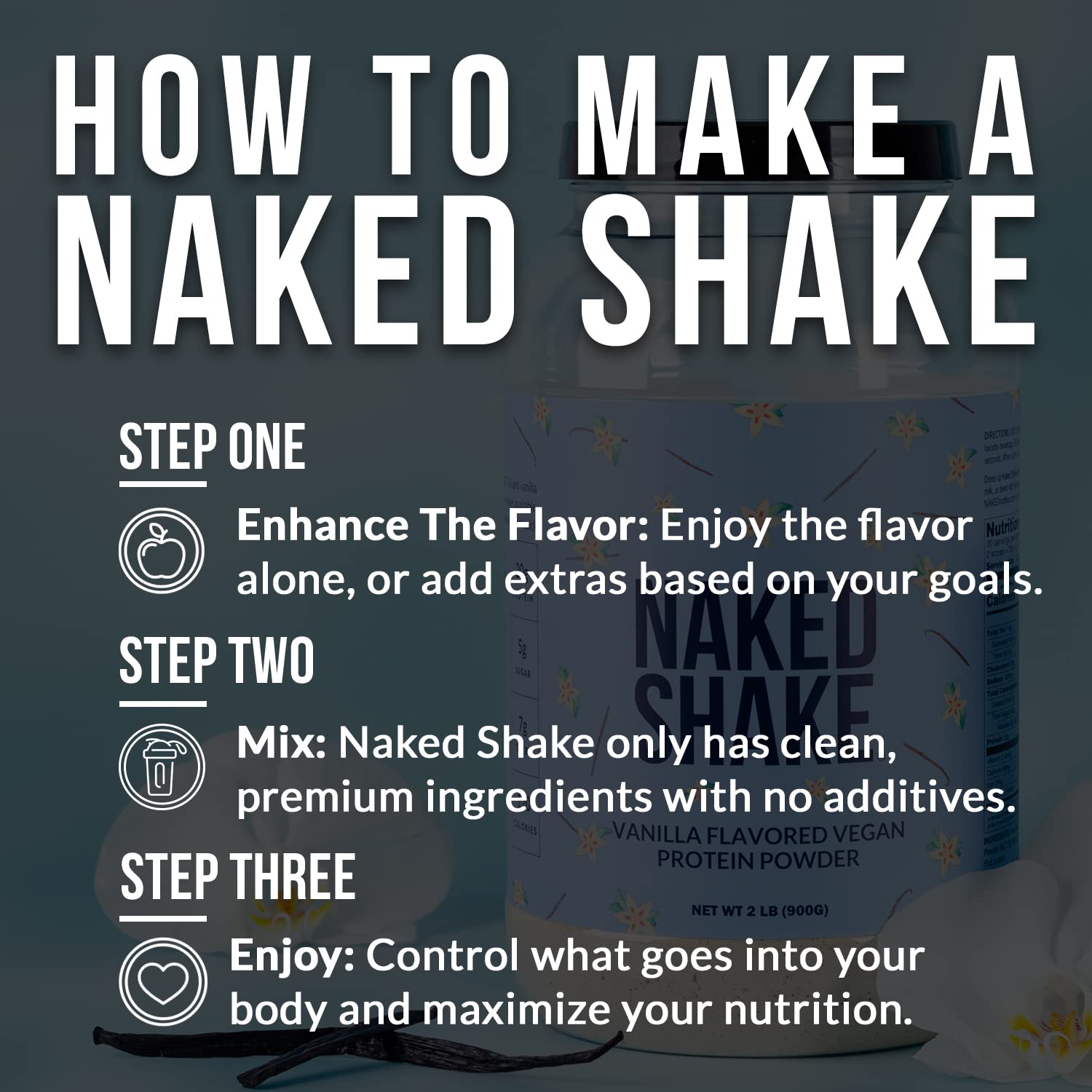 NAKED nutrition Naked Shake - Vanilla Protein Powder - Plant Based Protein Shake NAKED uk supplements