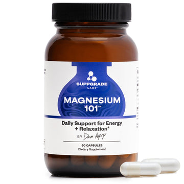 Suppgrade Labs Magnesium 101 by Dave Asprey | Daily Support for Sleep, Metabolism, Relaxation, & Heart Health | 300 mg Chelated Magnesium Bisglycinate | High Absorption Magnesium | 30 Day Supply Suppgrade Labs uk supplements