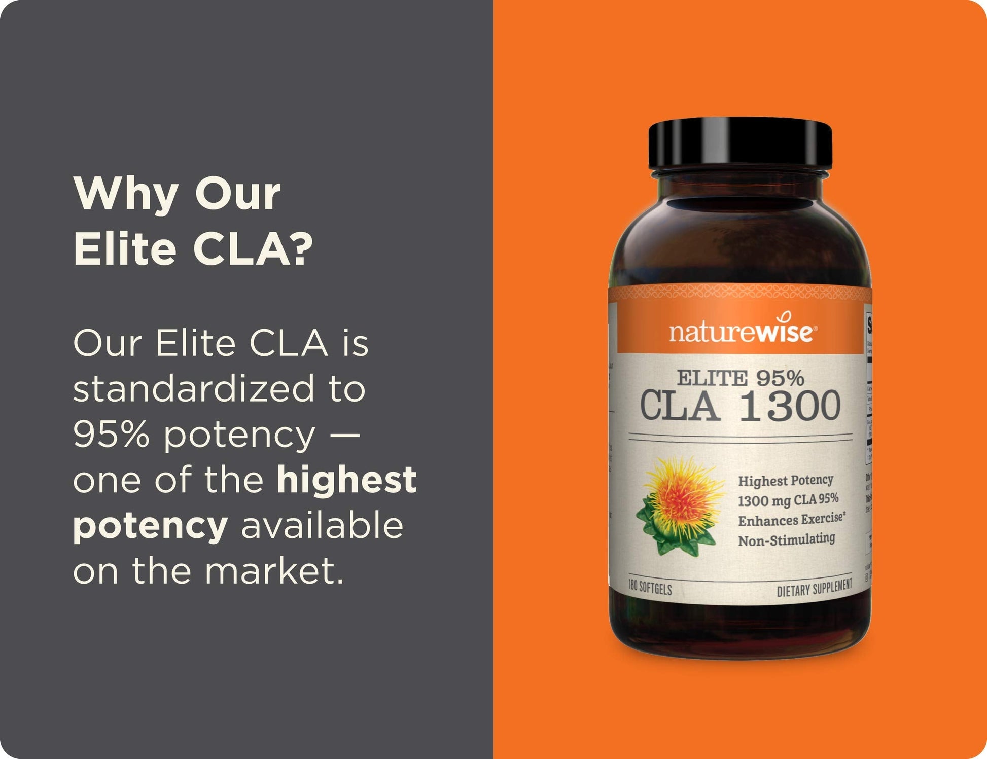 NatureWise Elite CLA 1300 Maximum Potency, 95% CLA Safflower Oil Workout Supplement NatureWise uk supplements