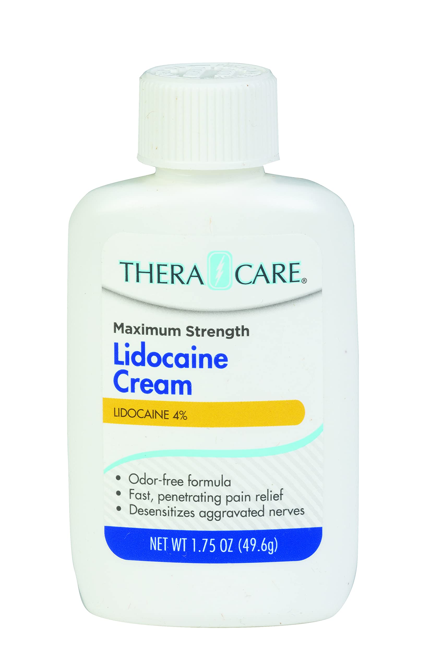 Thera|Care Maximum Strength OTC Lidocaine Cream | Numbs Away Pain | Long-Lasting Relief | Non-Greasy | 1.75 Oz Thera Care uk supplements