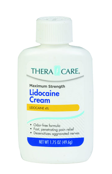 Thera|Care Maximum Strength OTC Lidocaine Cream | Numbs Away Pain | Long-Lasting Relief | Non-Greasy | 1.75 Oz Thera Care uk supplements