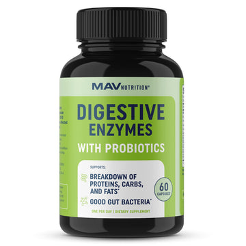 Digestive Enzymes with Probiotics for Bloating Relief & Digestive Health MAV NUTRITION uk supplements