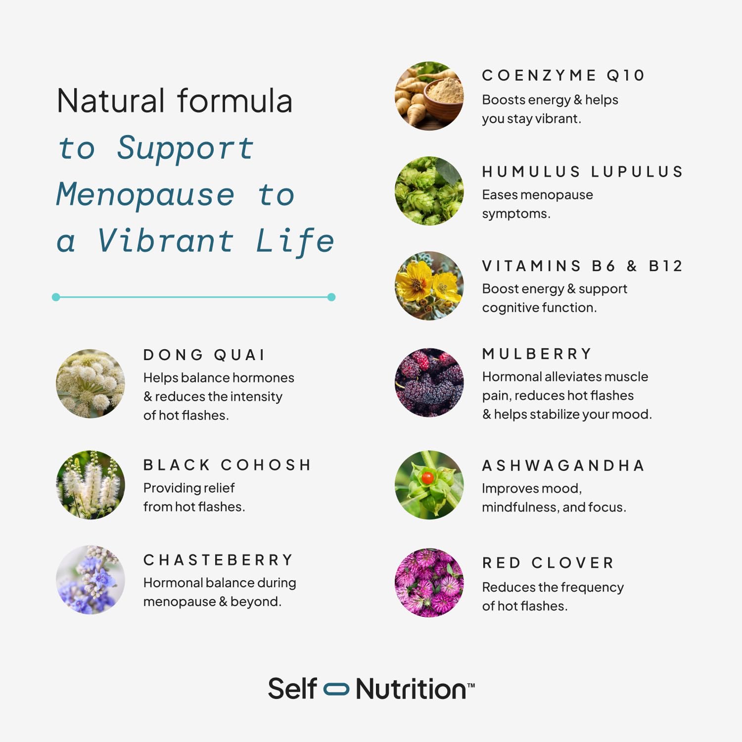 SELF NUTRITION Menopause Support for Women -All-Natural, Hormone-Free Perimenopause & Menopause Support. Unique Blend for Hot Flashes, Mood, Energy, Sleep & More. Vegan, Gluten-Free, 60 Capsules. SELF NUTRITION uk supplements