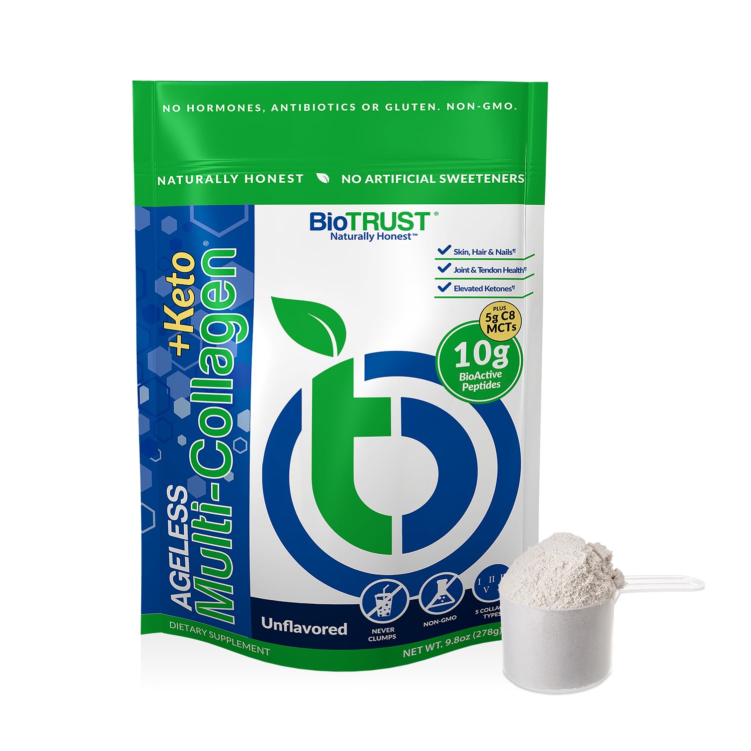 BioTrust Multi-Collagen Protein Powder + Keto MCT Oil – 5 Collagen Types Plus 100% BioTrust uk supplements