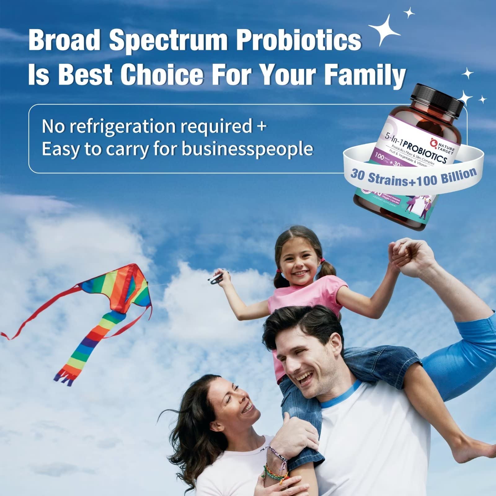 Probiotics for Women-Men-Kids Digestive Health, Prebiotics and Probiotics for Women NATURE TARGET uk supplements