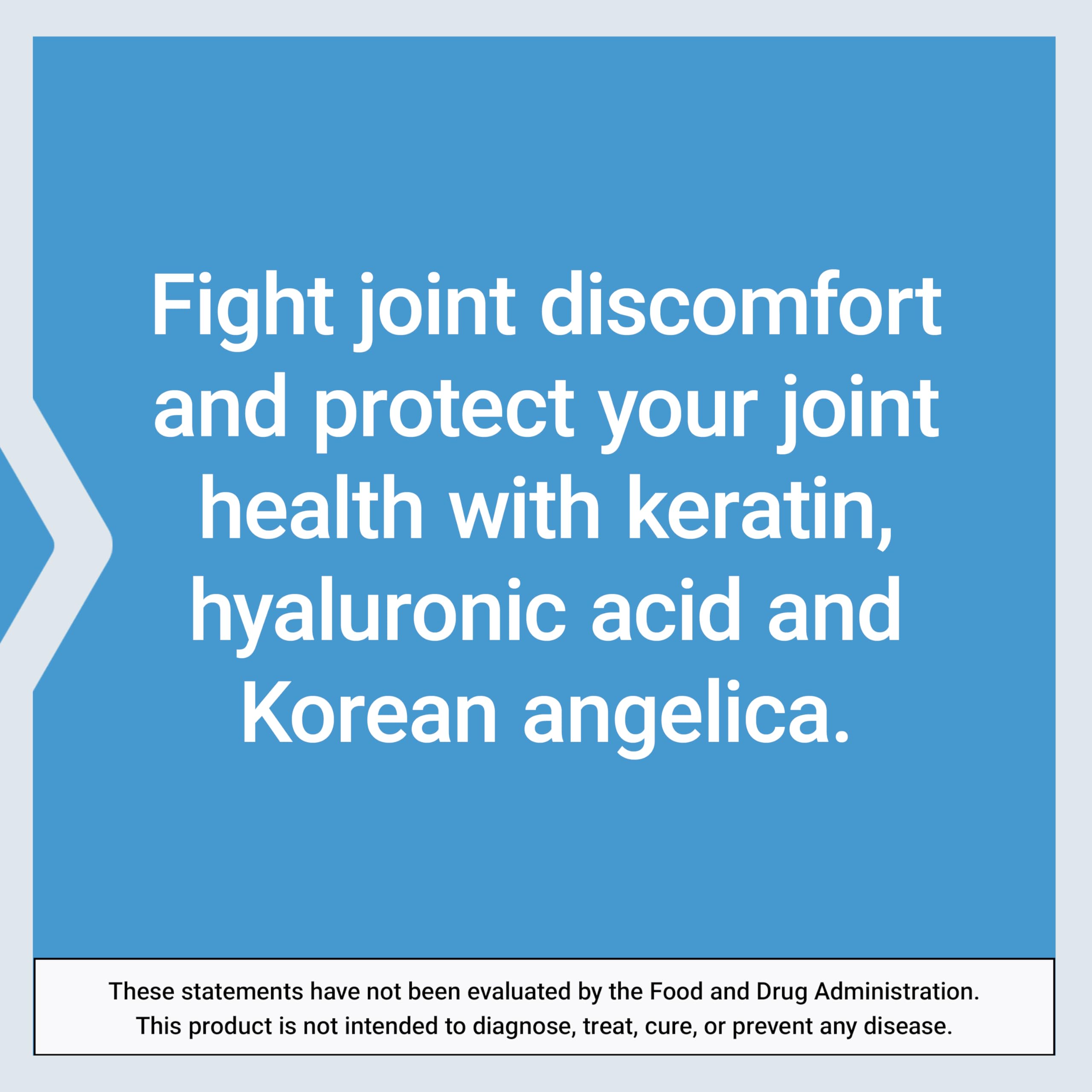 Life Extension Fast-Acting Joint Formula, Keratin, Korean Angelica, hyaluronic Acid, Joint discomfort Relief, Non-GMO, Gluten-Free, 30 Capsules Life Extension uk supplements