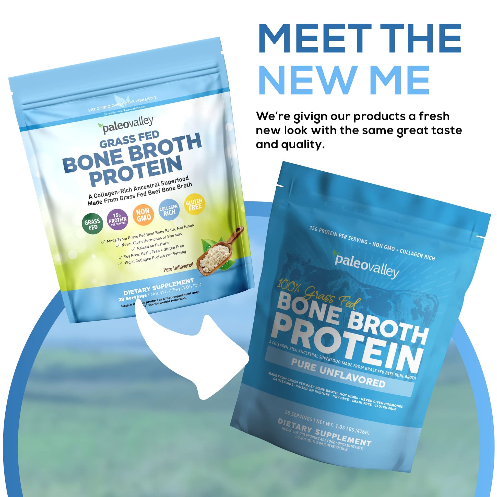 Paleovalley 100% Grass Fed Beef Bone Broth Protein Powder - Rich in Collagen Peptides Paleovalley uk supplements