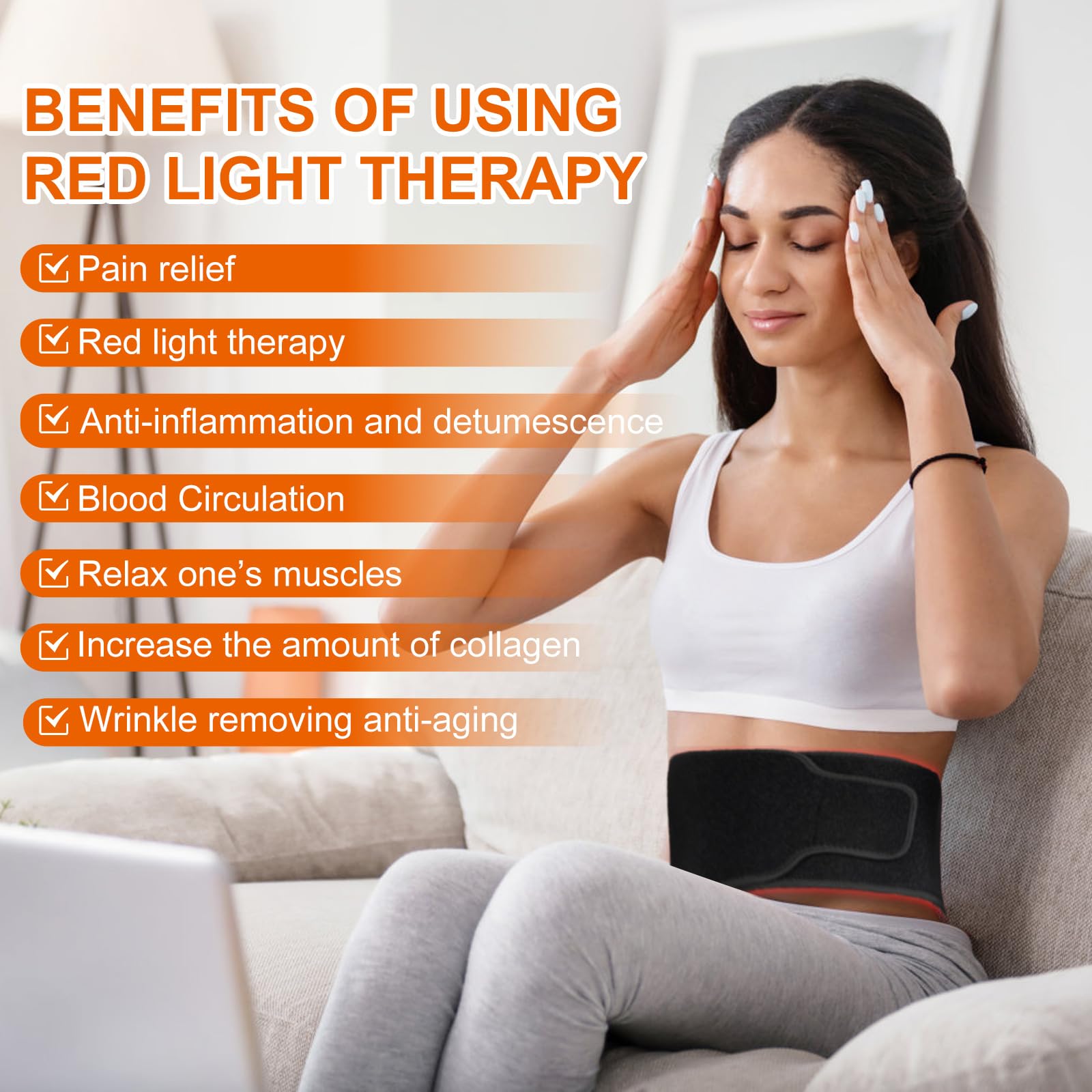 EquiZen Red Light Therapy Belt - Red Light Therapy for Body, Infrared Light Therapy Device EquiZen uk supplements