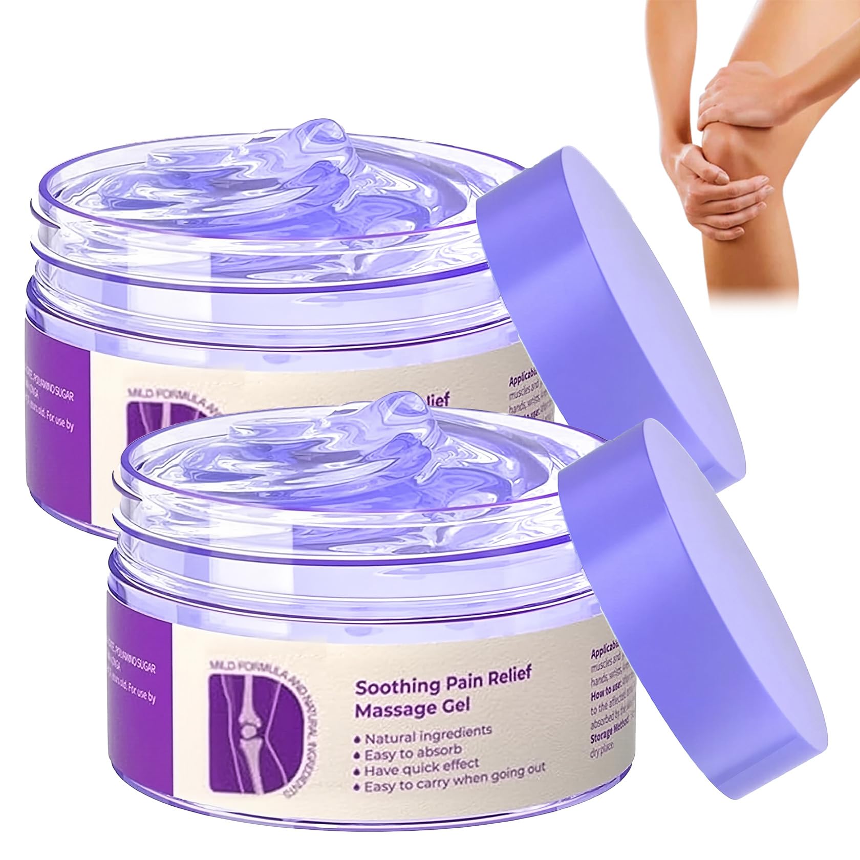 2 PCS Joint Gel Purple Gel，Soothing Pain Relief Massage Cream，Full-Body Joint Effective Soothes for Knees, Lumbar, Hands, Neck and Shoulders PERVALA uk supplements