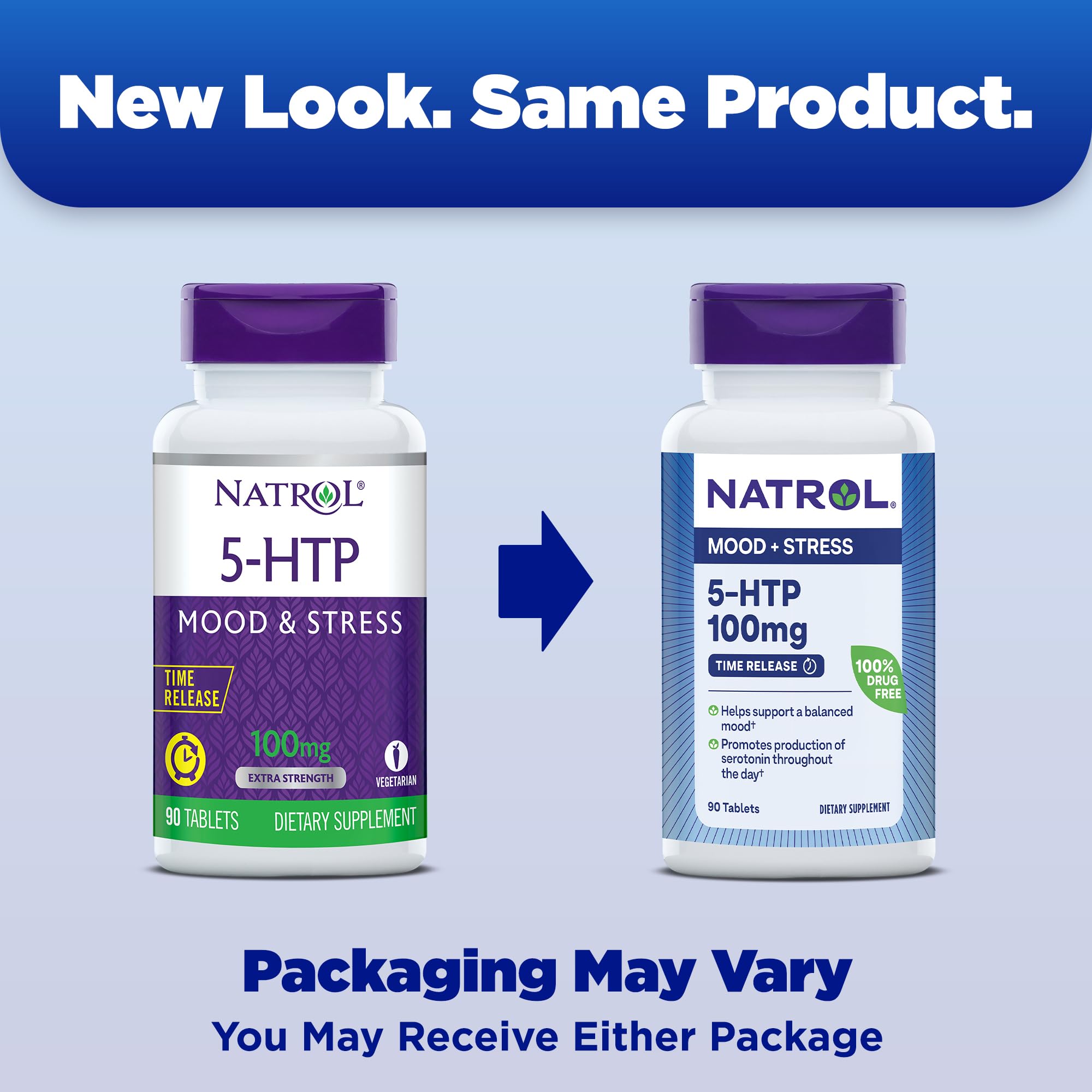 Natrol 5-HTP 100mg, Dietary Supplement Helps Support a Balanced Mood, Mood and Stress Support Supplement, 90 Time Release Tablets, 45-90 Day Supply Natrol uk supplements
