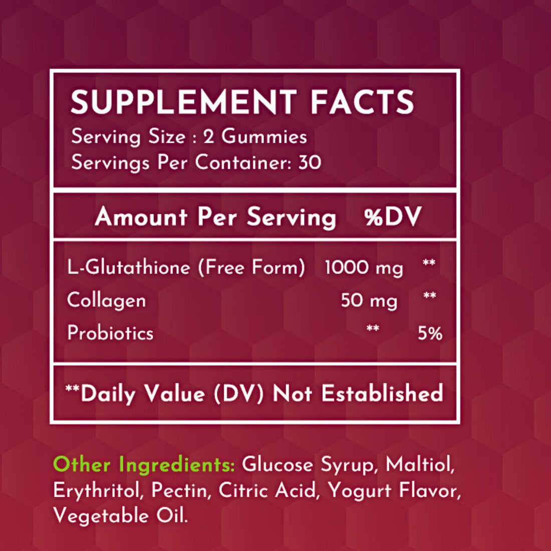 2 Pack Glutathione Gummies | with Marine Collagen | 1050mg per Serving | Antioxidant Support Sunshyne uk supplements