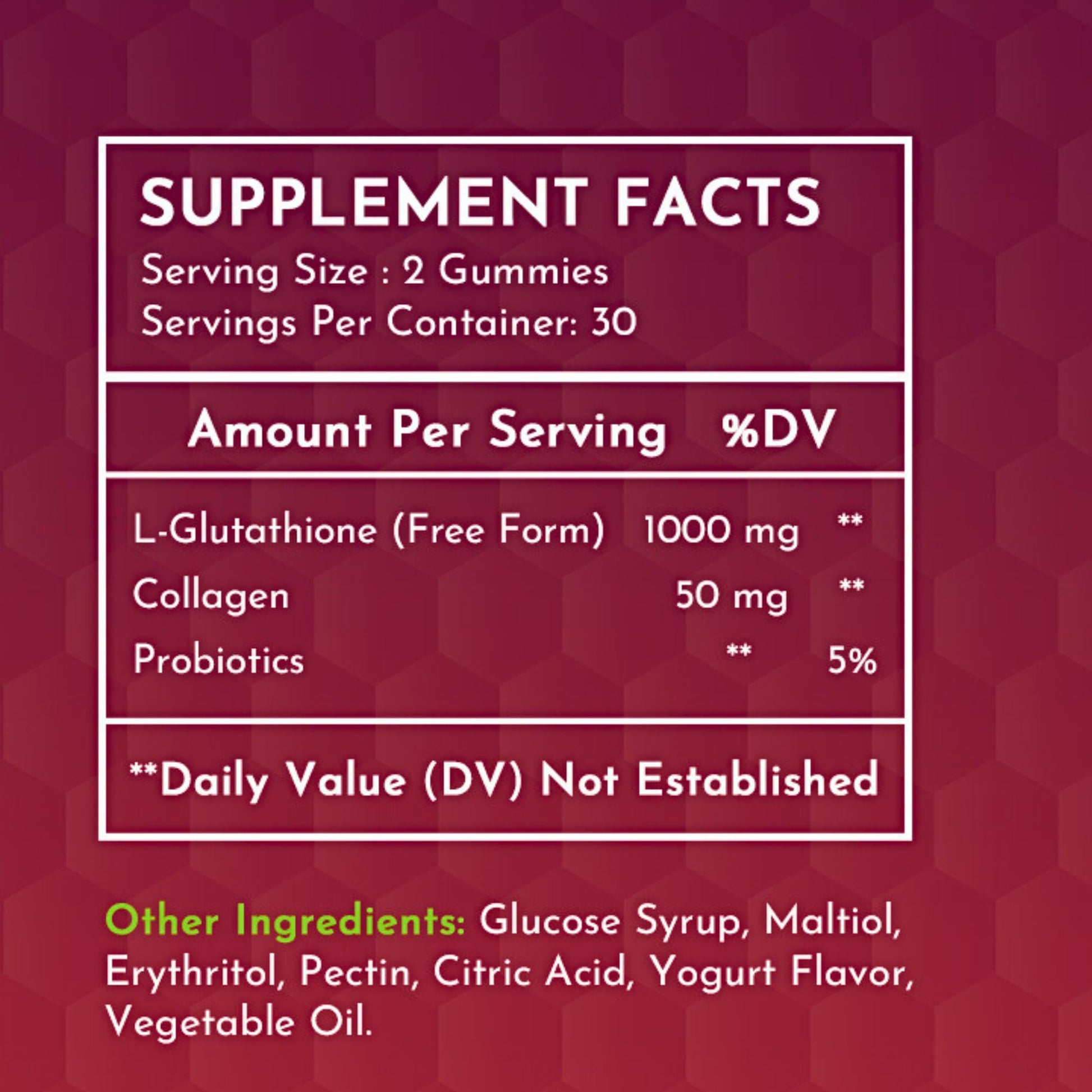 2 Pack Glutathione Gummies | with Marine Collagen | 1050mg per Serving | Antioxidant Support Sunshyne uk supplements