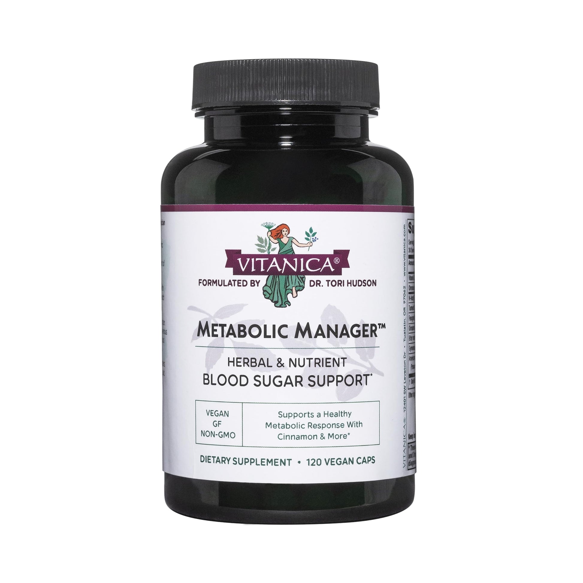 Vitanica Metabolic Manager - Herbal Supplement to Support Healthy Metabolic Response - Dietary Supplement with Vitamin D - Vegan Antioxidant Supplement - 120 Capsules Vitanica uk supplements