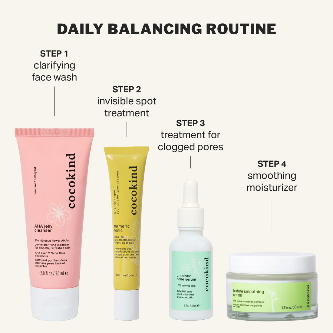Cocokind Postbiotic Acne Serum, Salicylic Acid Serum and BHA Liquid Exfoliant - Exfoliating, Brightening and Hydrating Serum Cocokind uk supplements