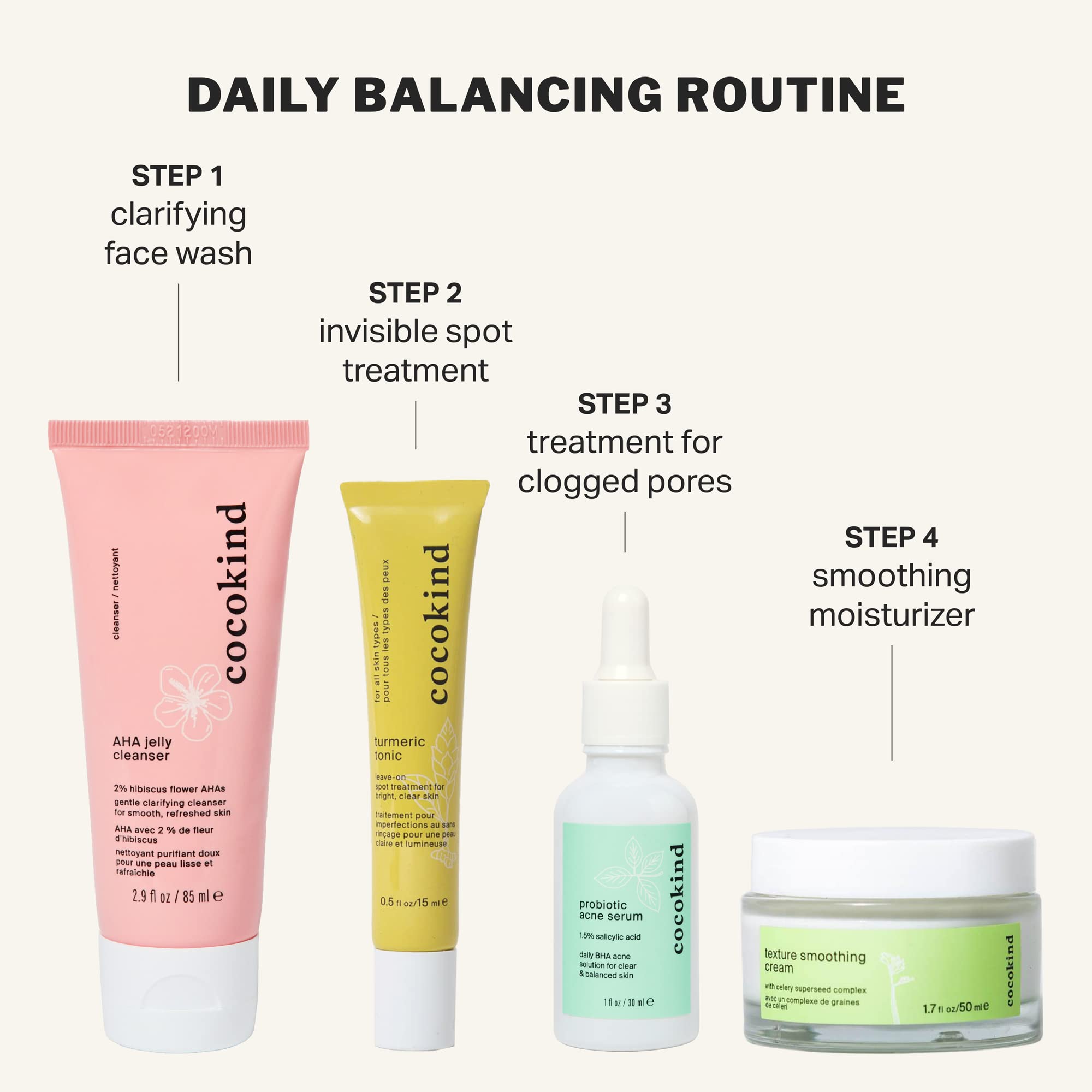 Cocokind Postbiotic Acne Serum, Salicylic Acid Serum and BHA Liquid Exfoliant - Exfoliating, Brightening and Hydrating Serum Cocokind uk supplements