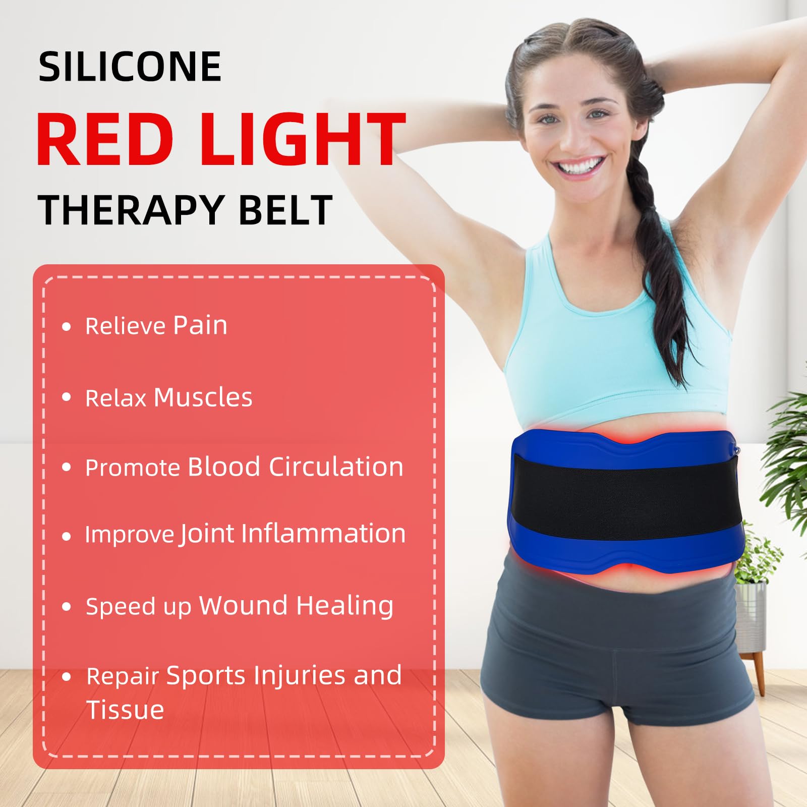 Yoveck Red Light Therapy Belt, Silicone Red Light Therapy Pad Near Infrared Light Therapy Yoveck uk supplements