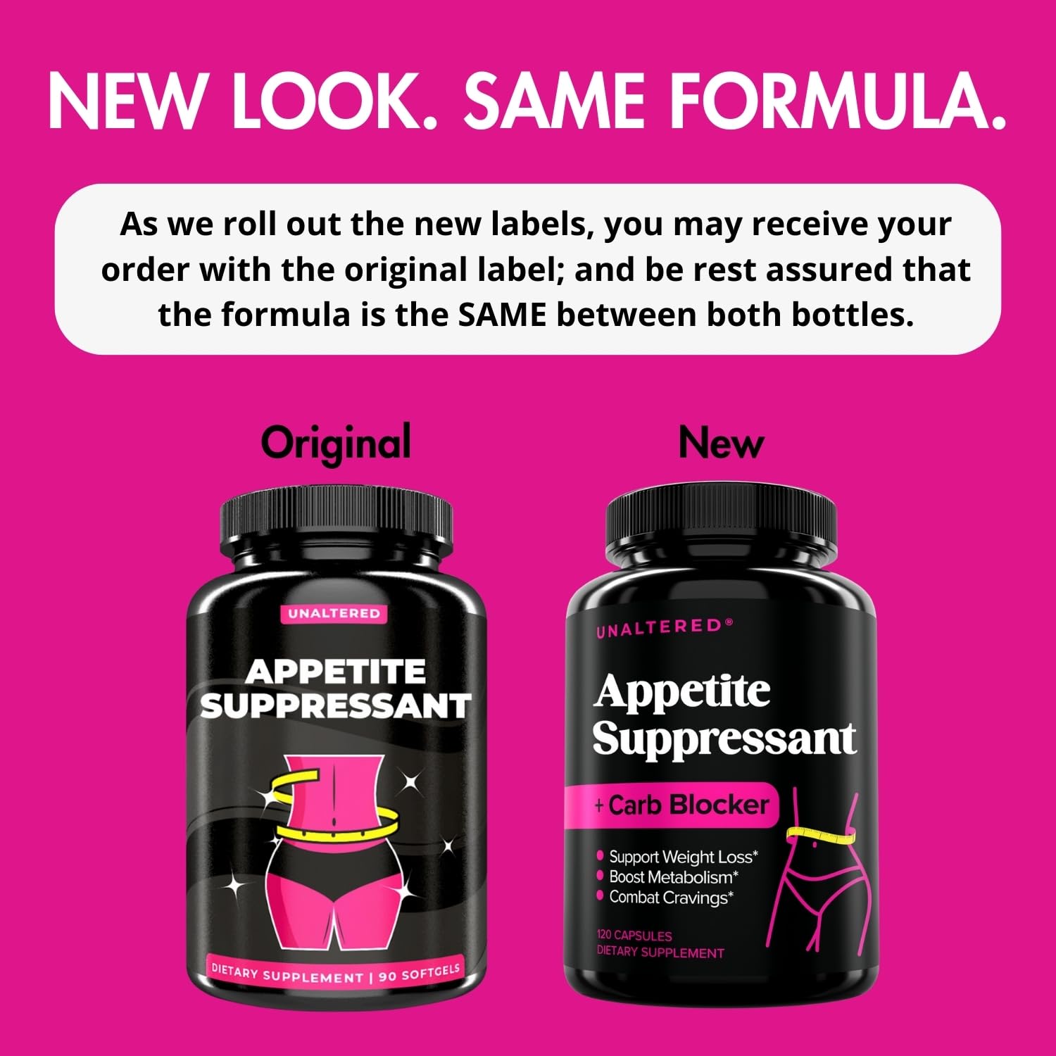UNALTERED Appetite Suppressant for Women - Combat Cravings, Bloating, & Support Weight Loss UNALTERED uk supplements