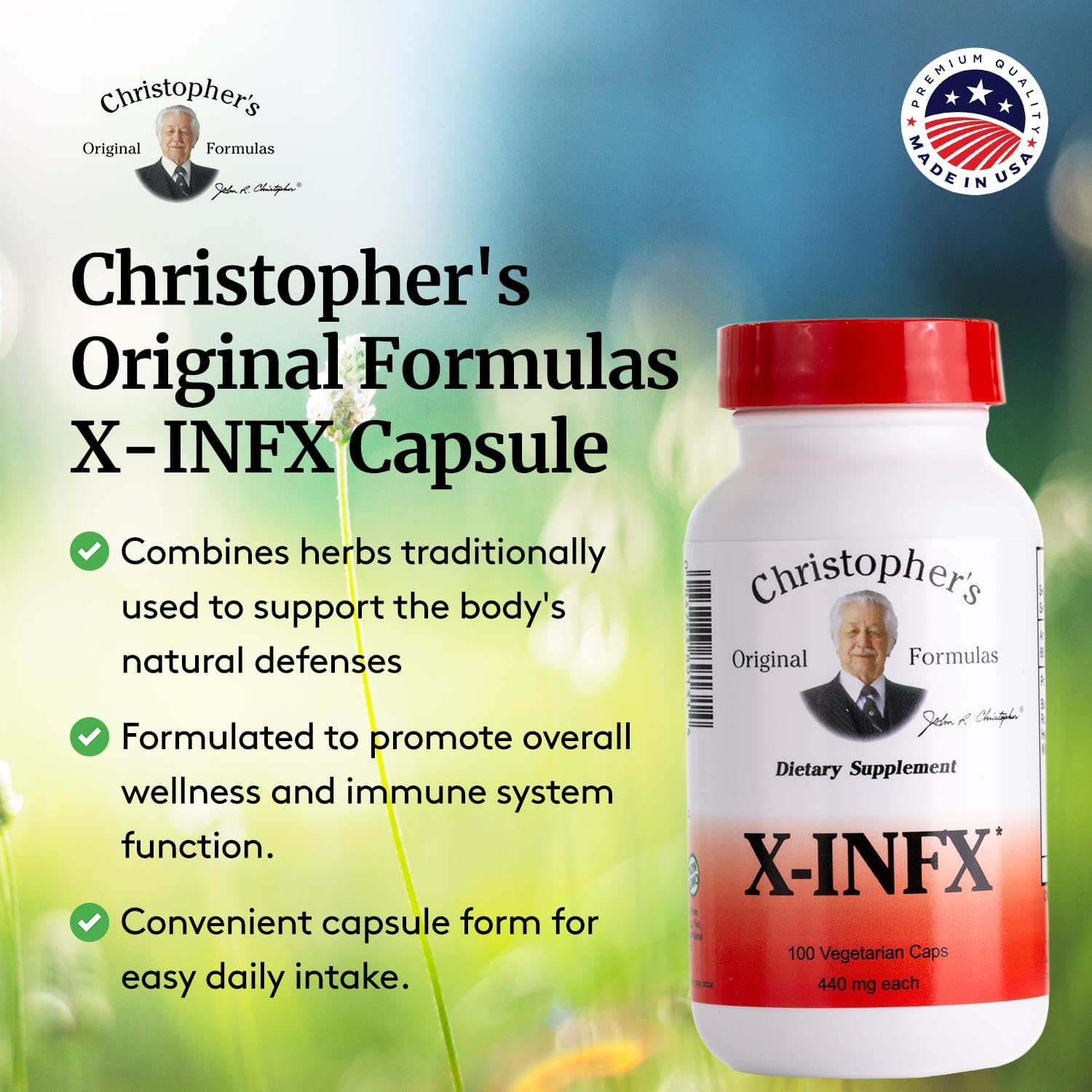 Christopher's Original Formulas X-INFX Formula, Natural Immune Support, 100 Caps Christopher's Original Formulas uk supplements