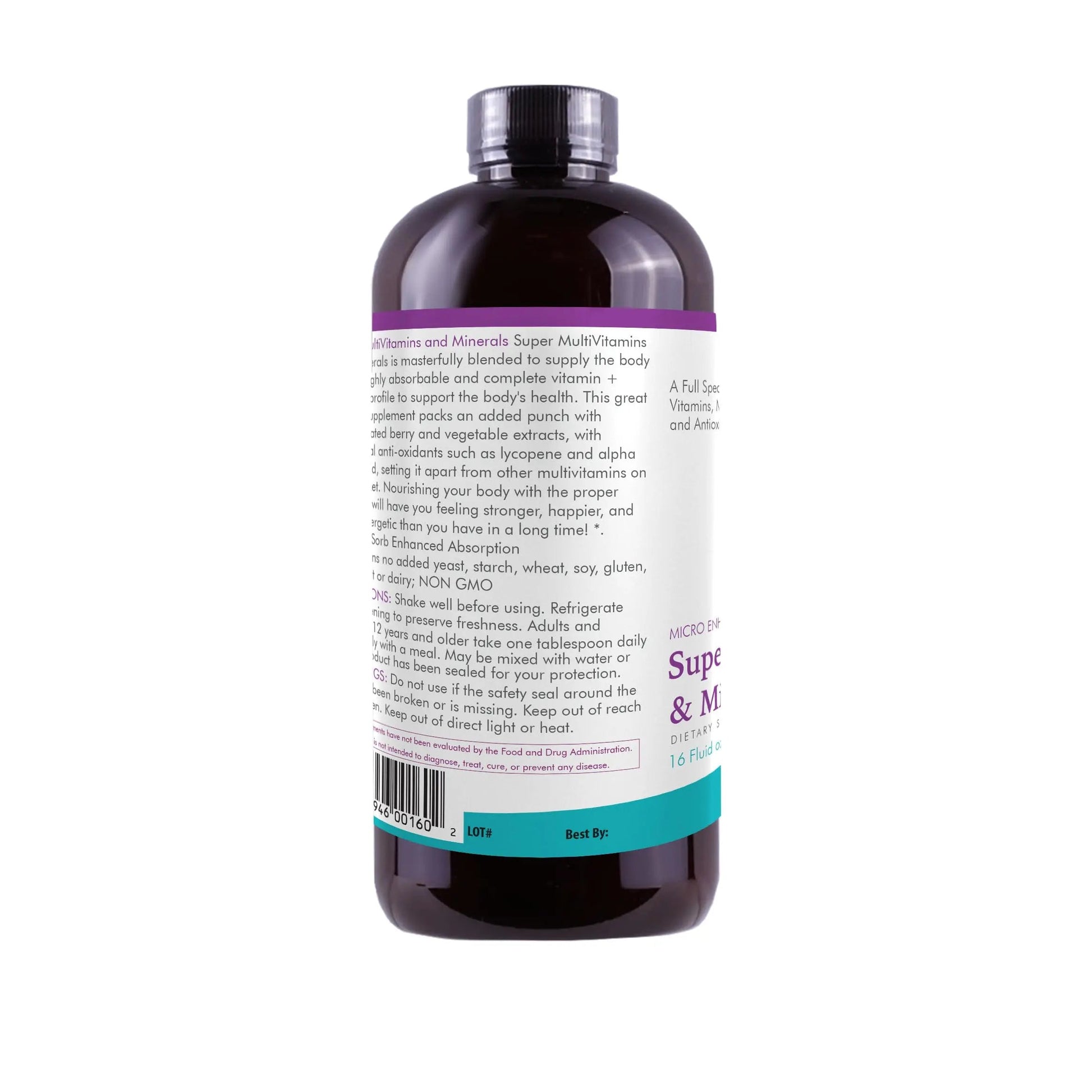 Liquid Super Multivitamin and Minerals - Premium Liquid Vitamins for Enhanced Absorption - Daily Liquid Multivitamin Supplement Life Solutions uk supplements