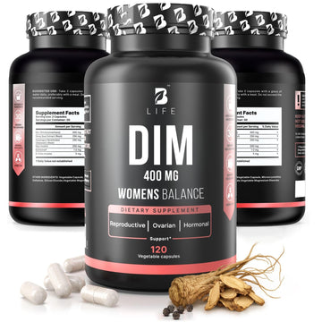 B Life Company DIM Supplement 400 mg with Myo & D-Chiro Inositol, Dong Quai – Hormone Balance for Women – Fertility Supplements – Inositol Supplement - 120 Caps B Life Company uk supplements