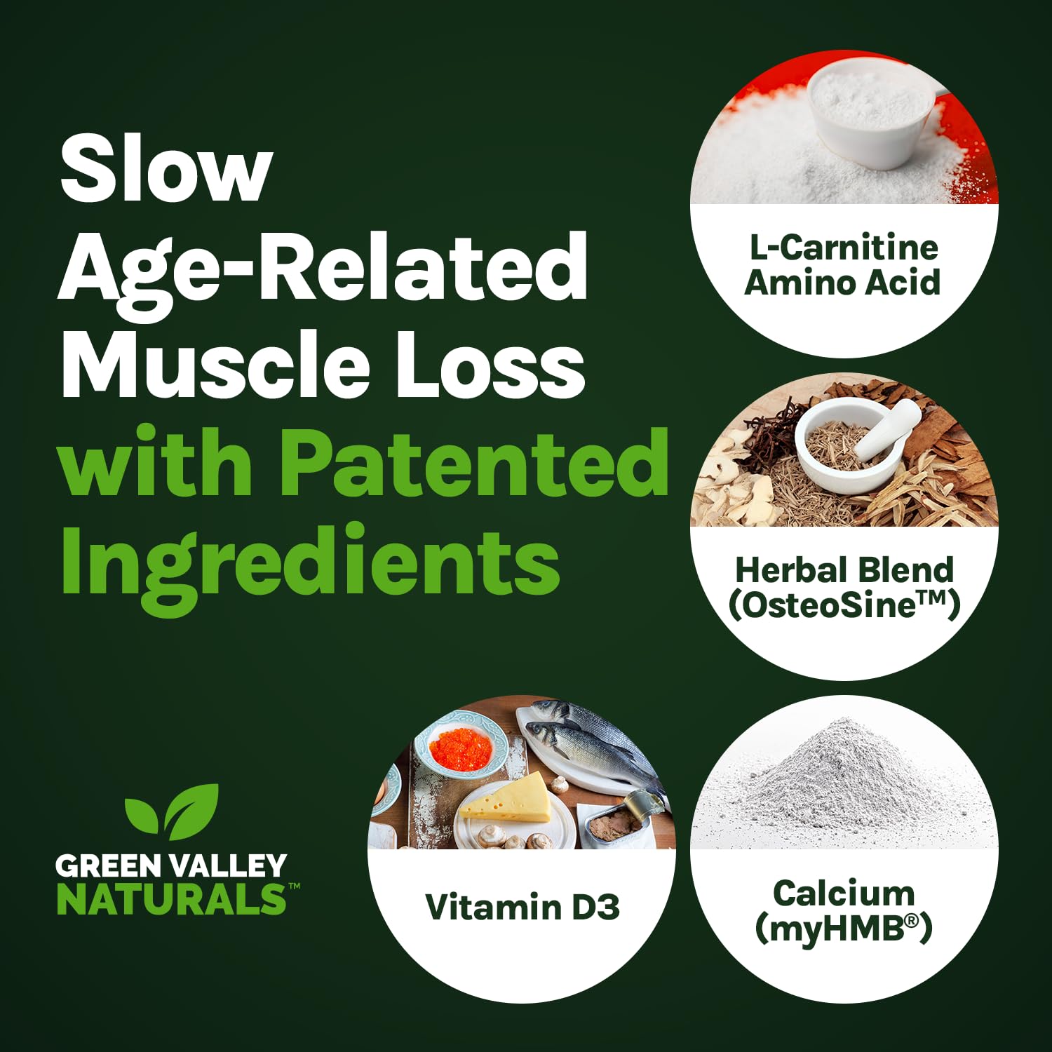 Green Valley Naturals Bone & Muscle Defense Supplement – Bone Health, Muscle Support & Joint Mobility Formula with MyHMB, Magnesium, Vitamin D3 & L-Carnitine for Daily Wellness, 60 Capsules GREEN VALLEY NATURALS uk supplements