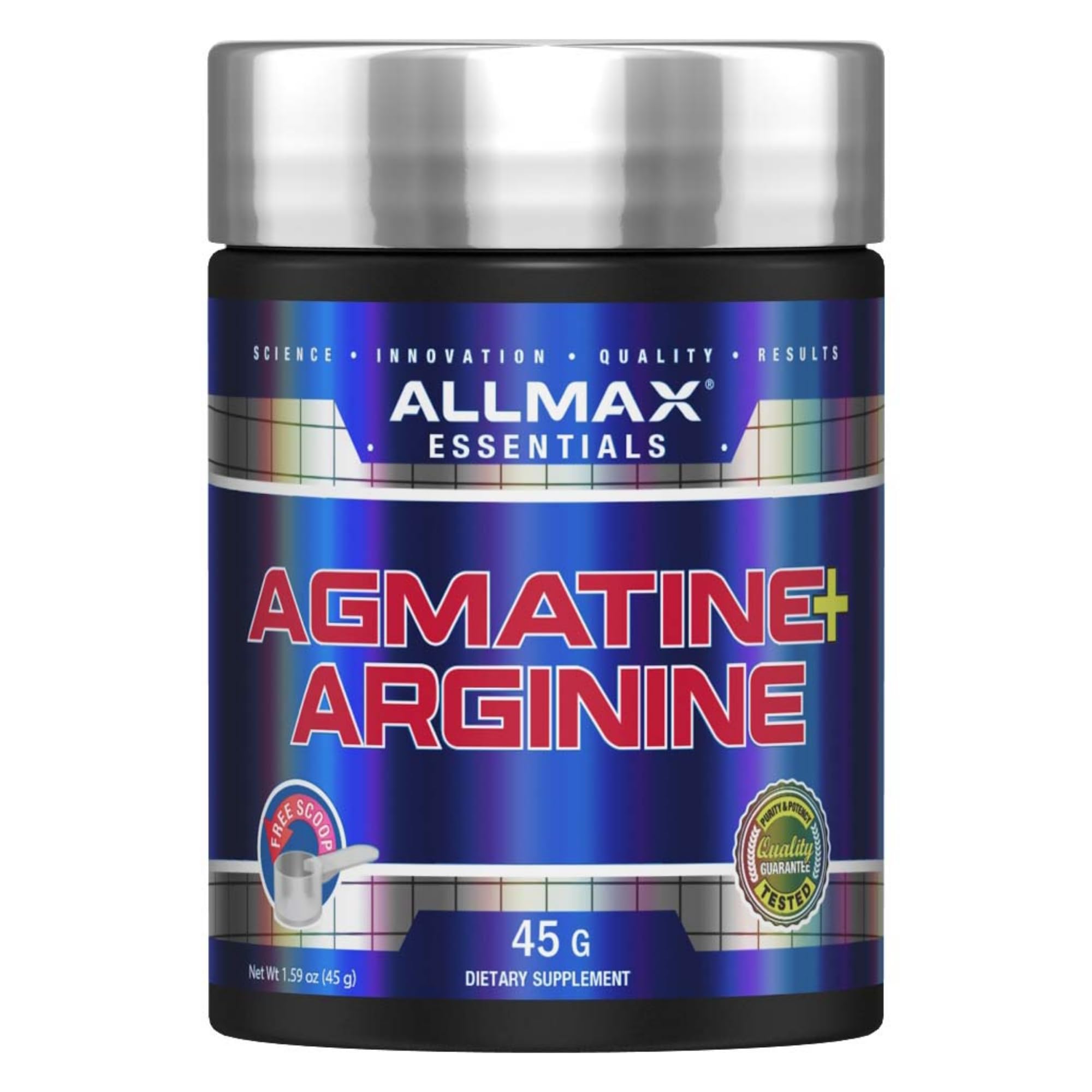 ALLMAX AGMATINE ARGININE - 45 g - Modulates Nitric Oxide Levels - Improves Body ALLMAX Nutrition uk supplements