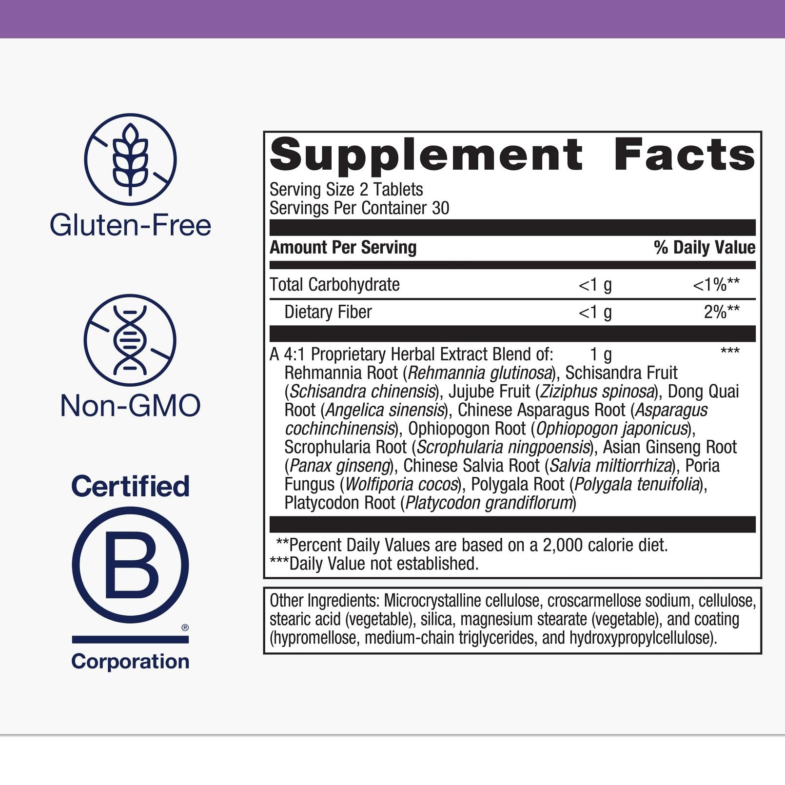 Metagenics Serenagen Supplement - Herbal Stress Management with Asian Ginseng & Chinese Herbs - Supports Calm, Focus, Energy & Sleep* - Non-GMO, Gluten-Free, Vegetarian - 60 Tablets Metagenics uk supplements