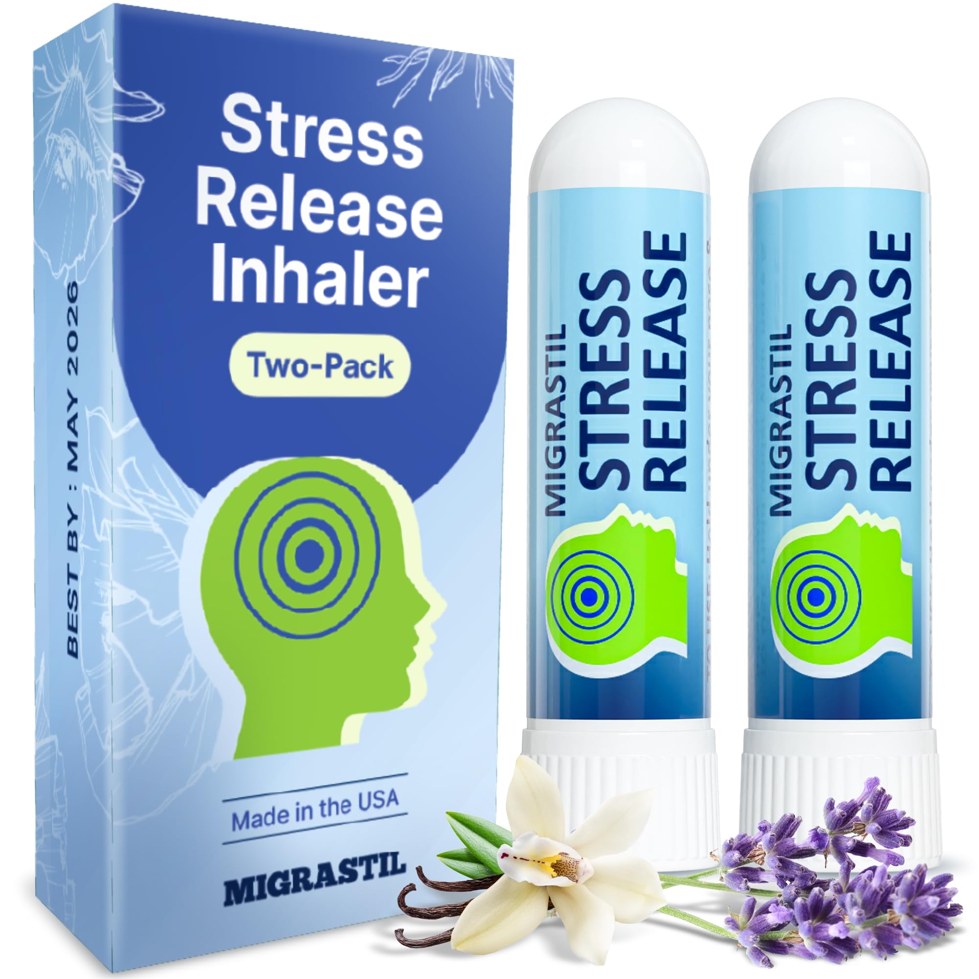 Basic Vigor Migrastil Extra Strength Migraine Stick & Stress Release Inhaler 2-Pack Basic Vigor uk supplements