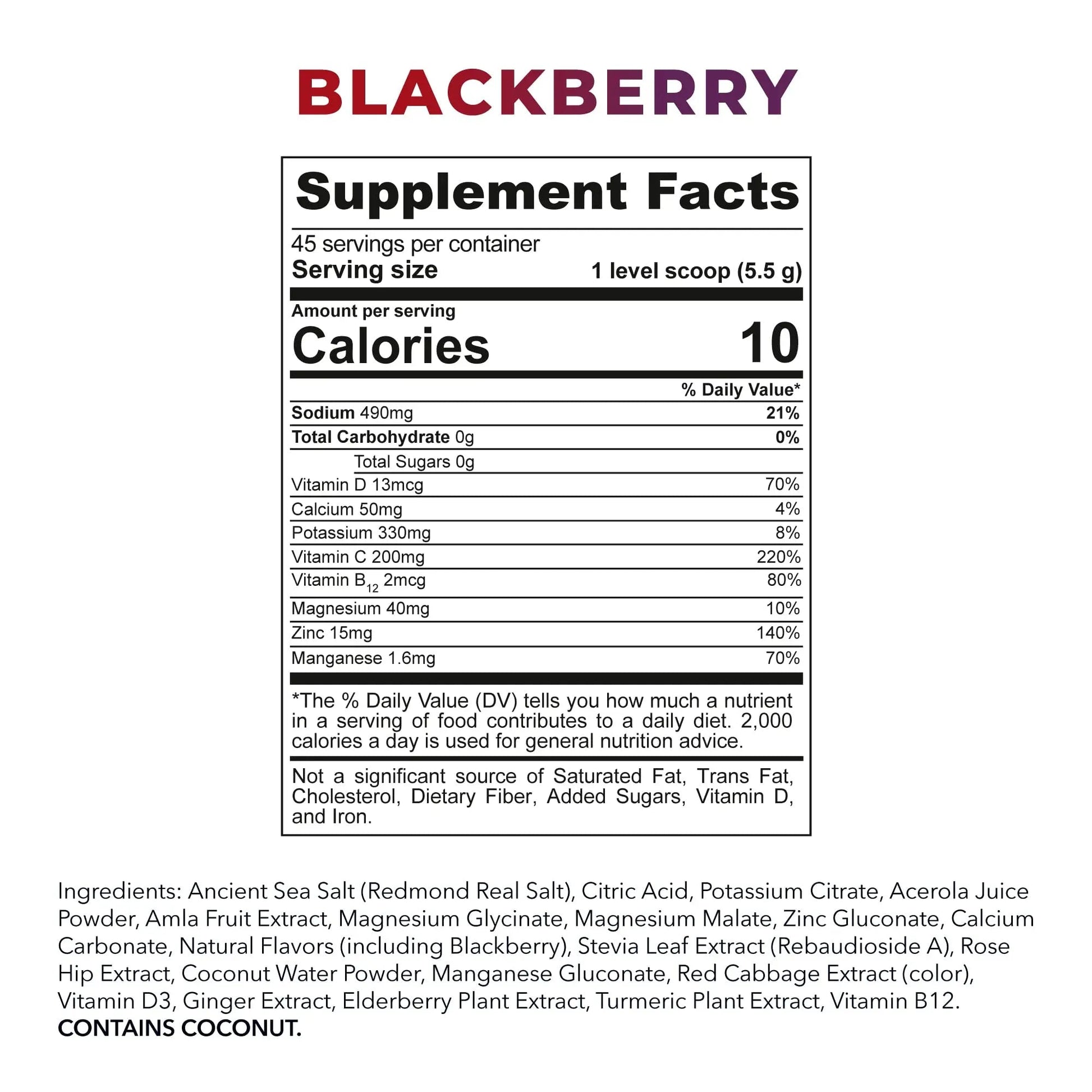 REDMOND Re-Lyte Immunity, Multivitamin Supplement Mix (BlackBerry) REDMOND uk supplements