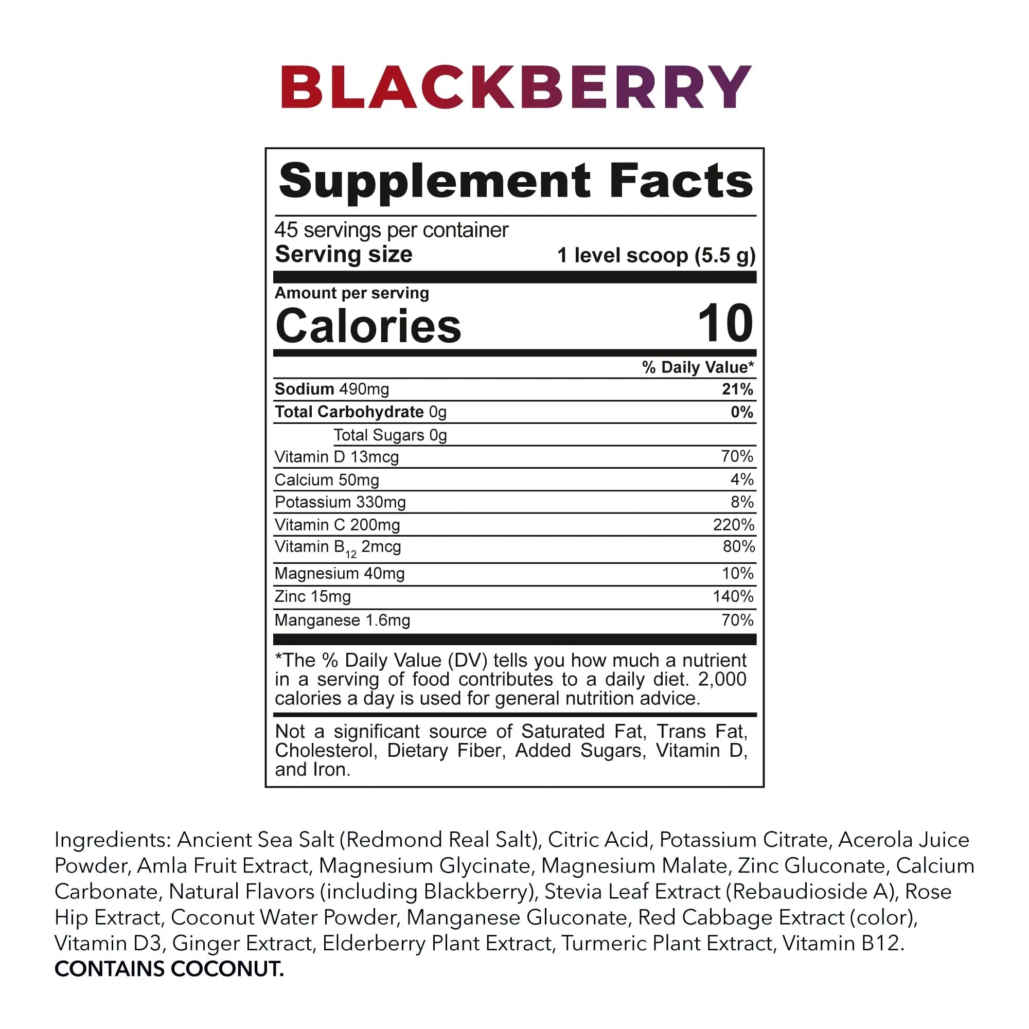 REDMOND Re-Lyte Immunity, Multivitamin Supplement Mix (BlackBerry) REDMOND uk supplements
