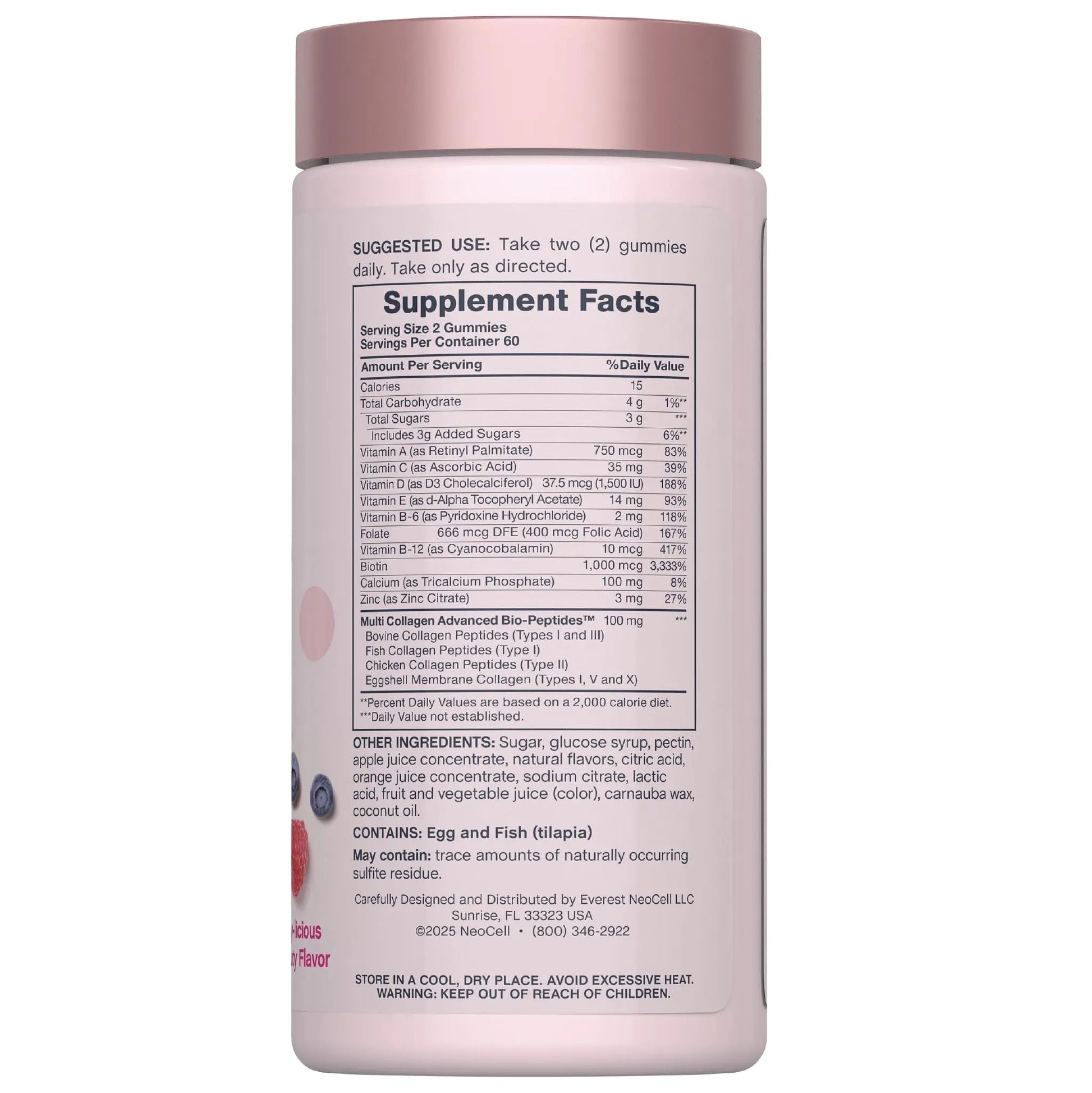 NeoCell Women's Multi Gummy with Collagen | 120 Gummies | Essential Vitamins & Minerals | Berry Flavor Supplement NeoCell uk supplements