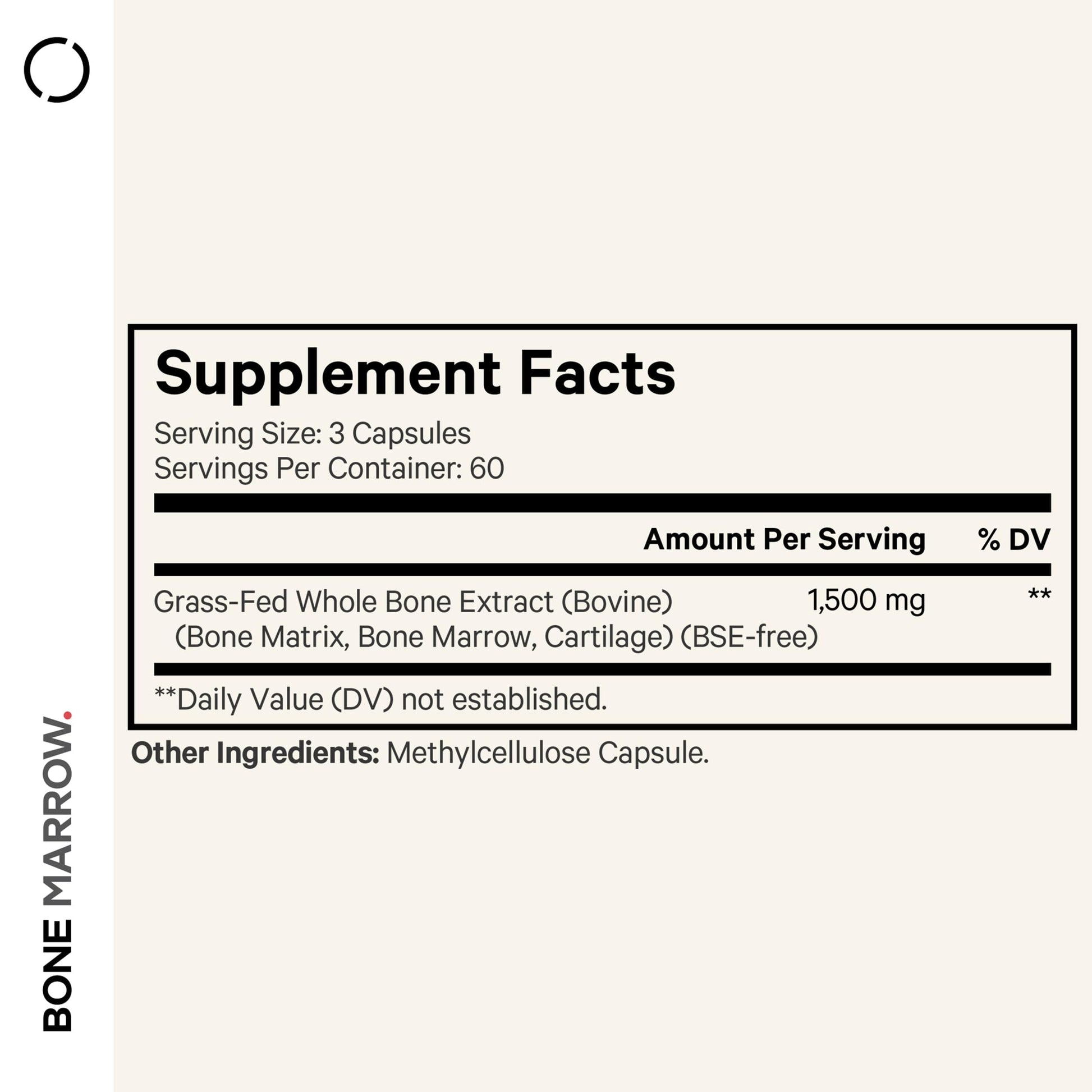 Codeage Grass-Fed Bone Marrow Supplement – Freeze-Dried, Non-Defatted Beef Bone Matrix & Cartilage – 1500mg per Serving, 180 Capsules Codeage uk supplements